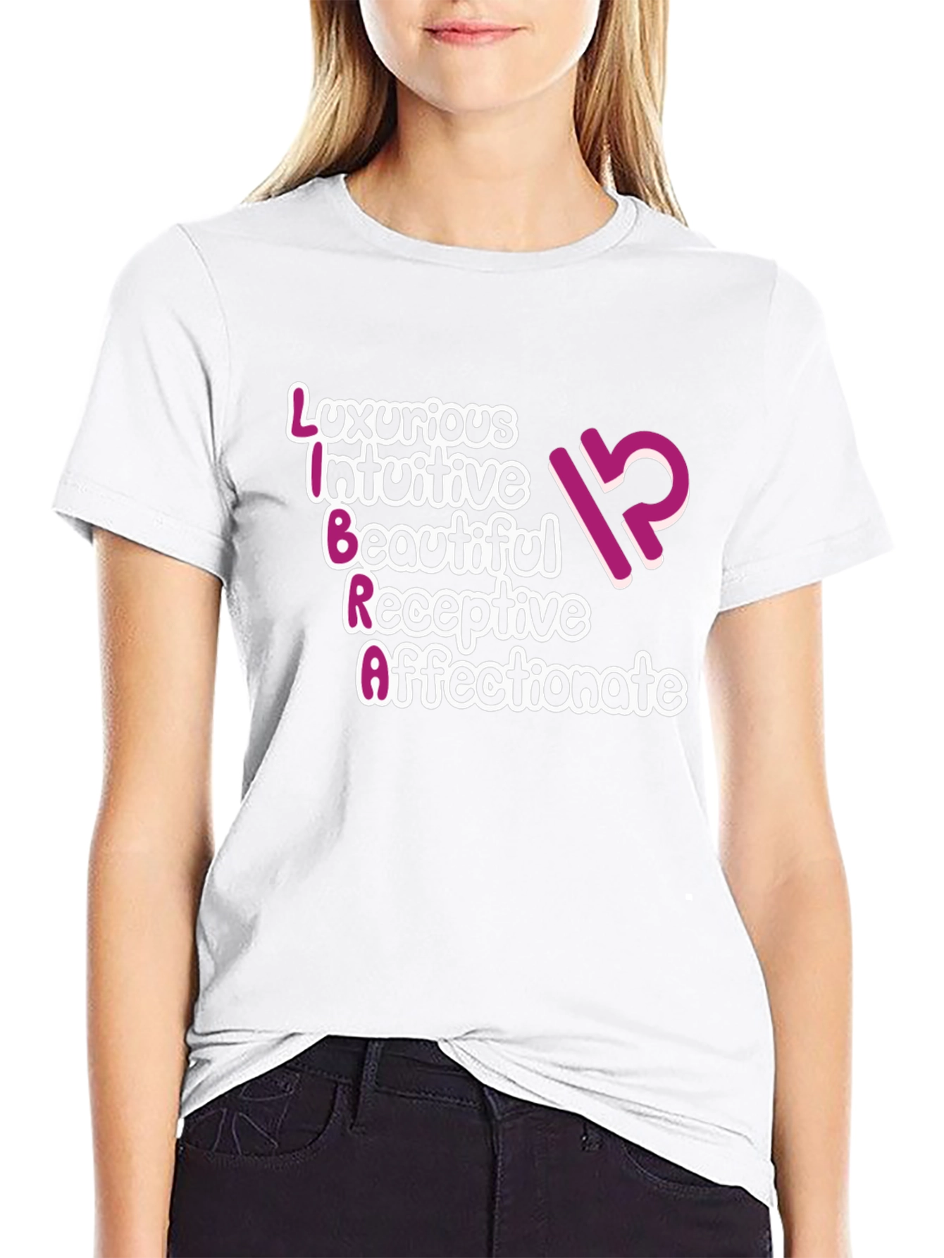 Libra Zodiac Sign T-Shirt - Luxurious Intuitive Beautiful