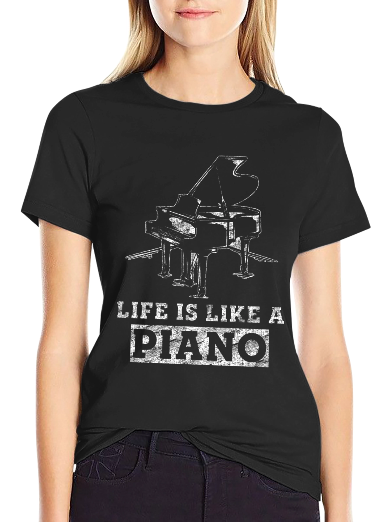Life is Like a Piano Graphic T-Shirt