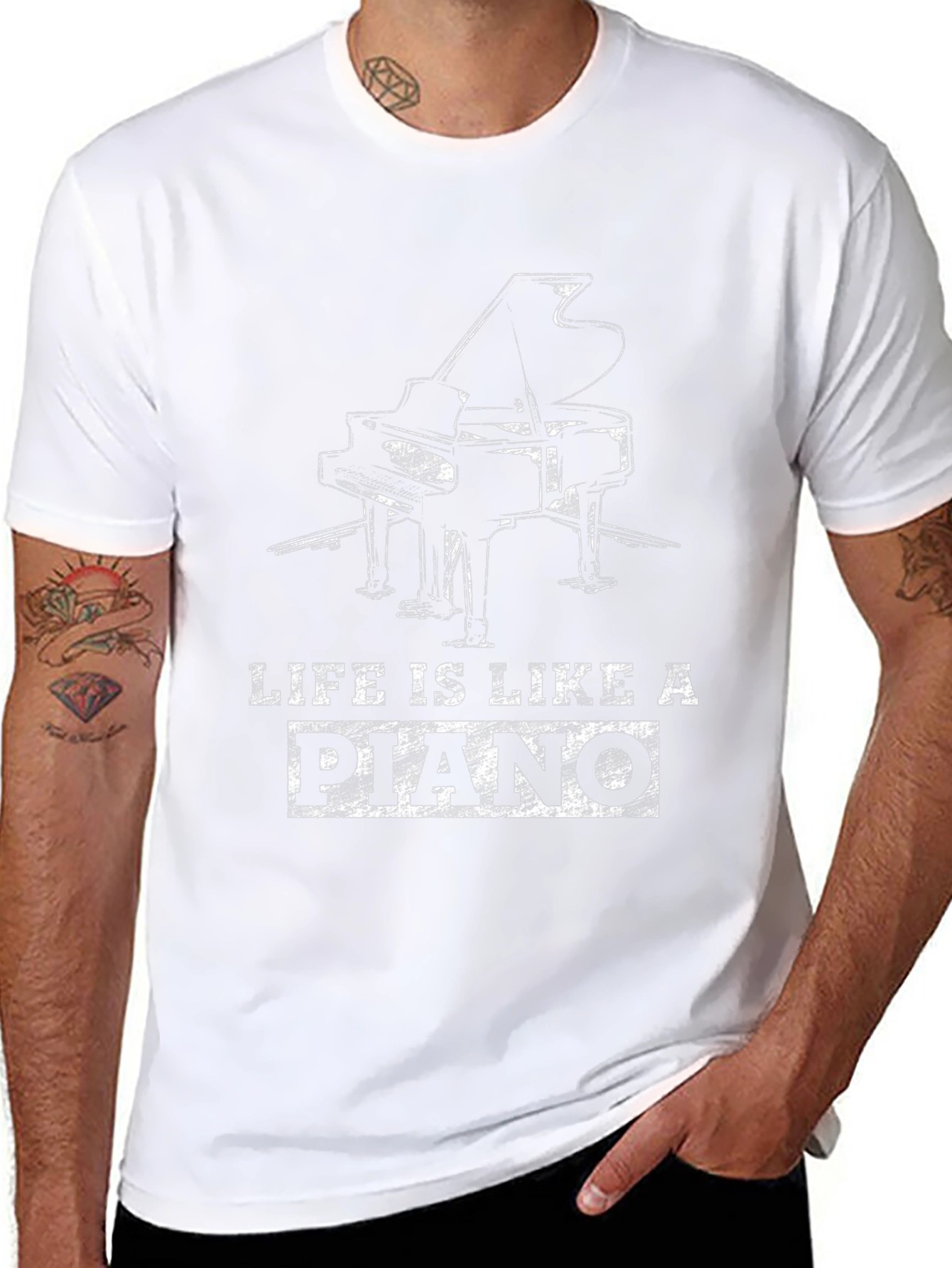 Life is Like a Piano Graphic T-Shirt