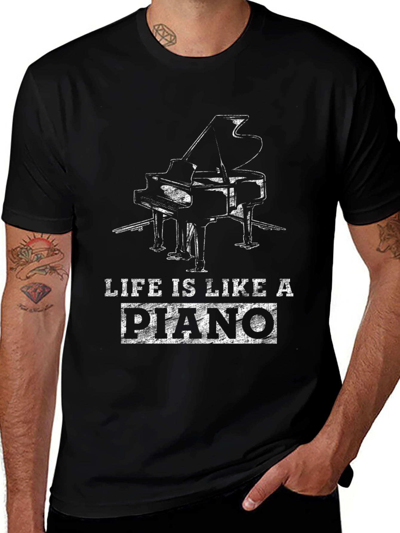 Life is Like a Piano Graphic T-Shirt