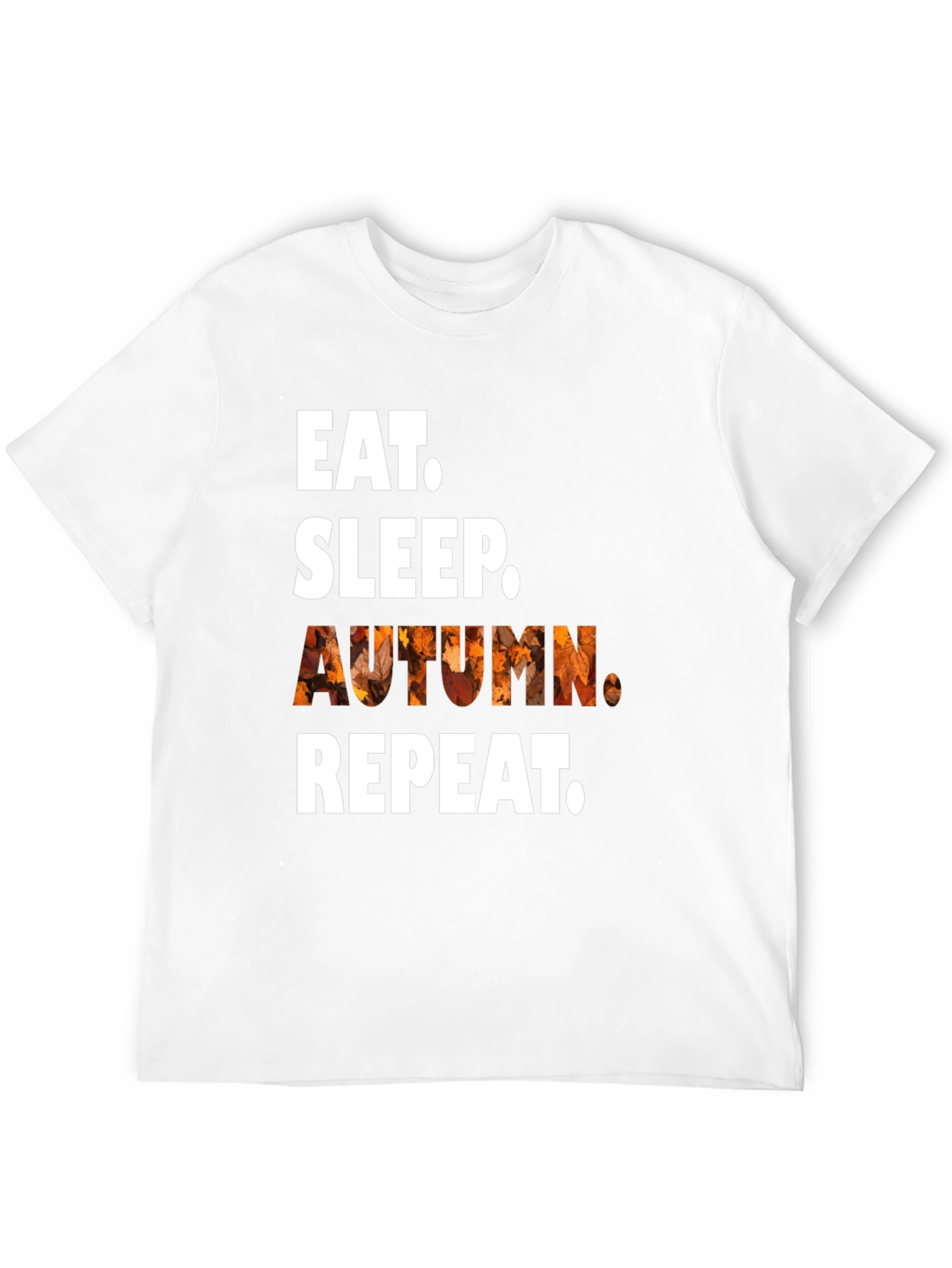 Eat Sleep Autumn Repeat Black T-Shirt