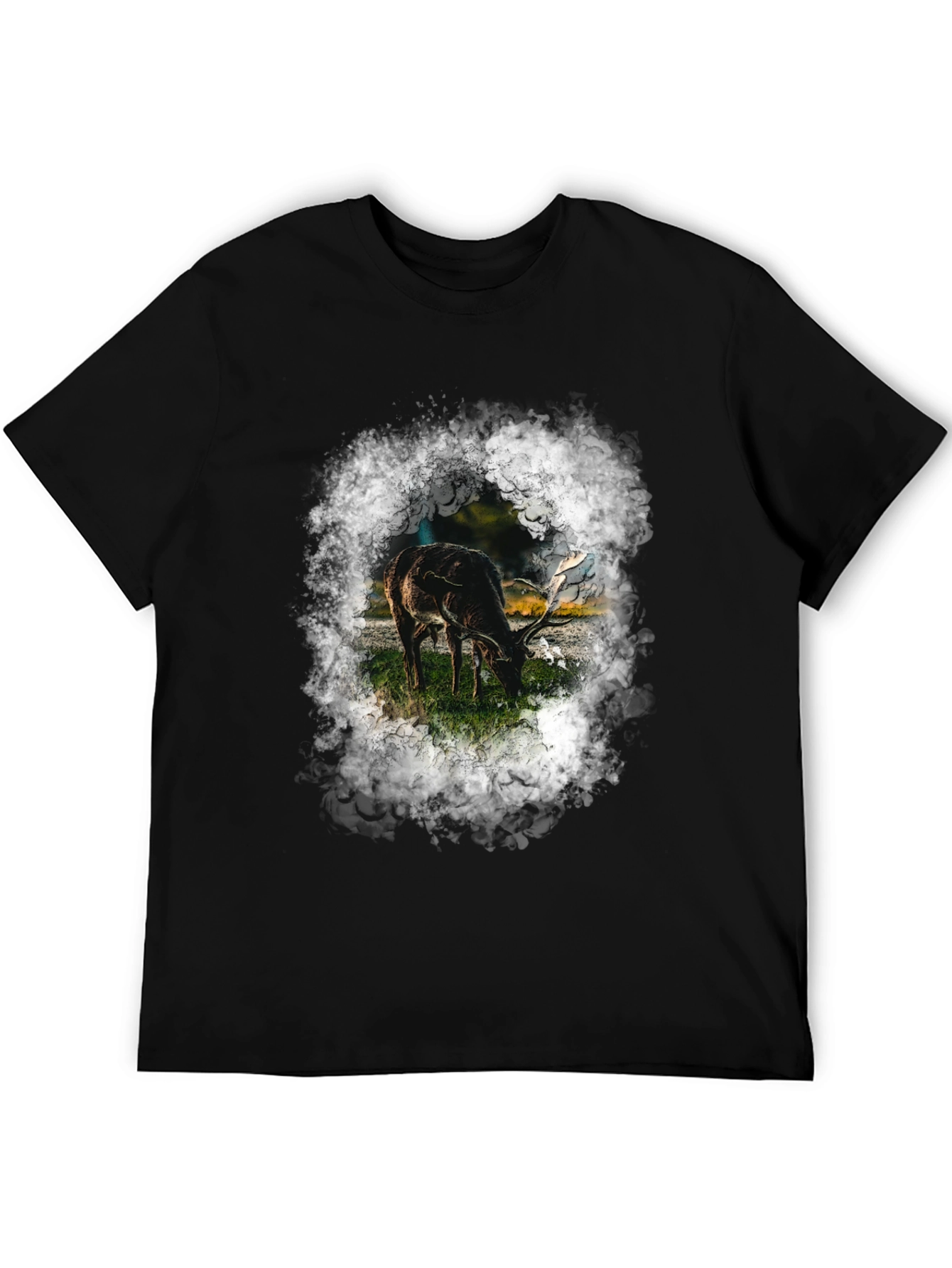 Deer Graphic T-Shirt - Wildlife Print Tee