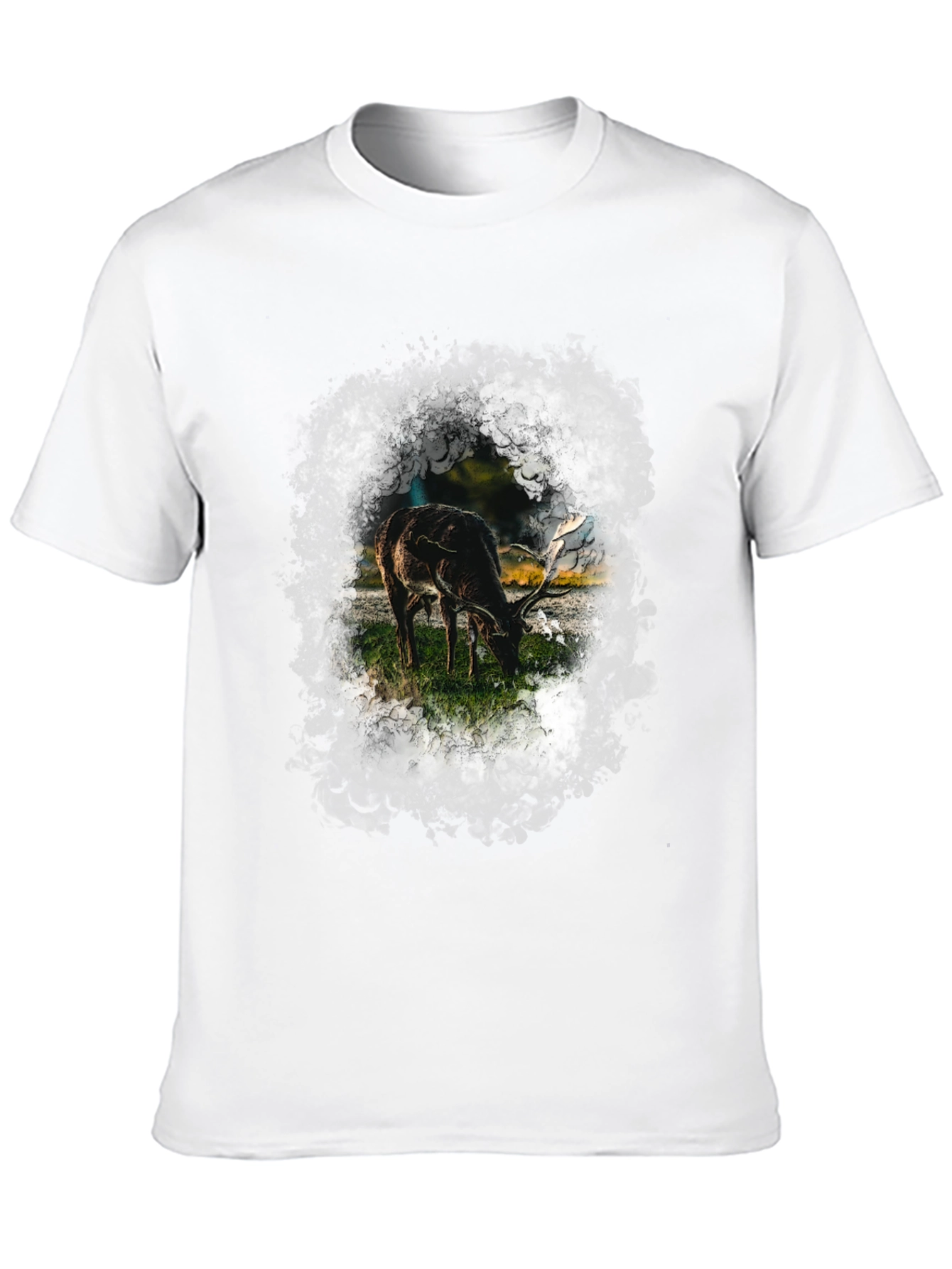 Deer Graphic T-Shirt - Wildlife Print Tee
