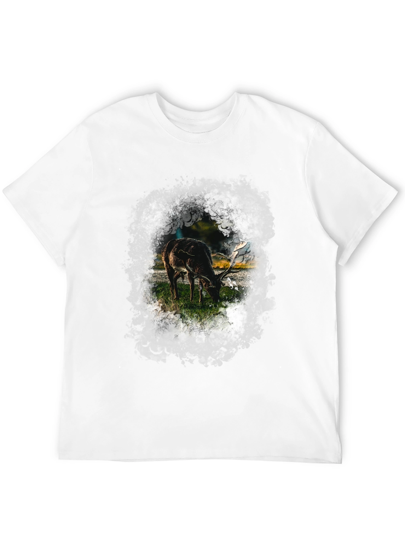 Deer Graphic T-Shirt - Wildlife Print Tee