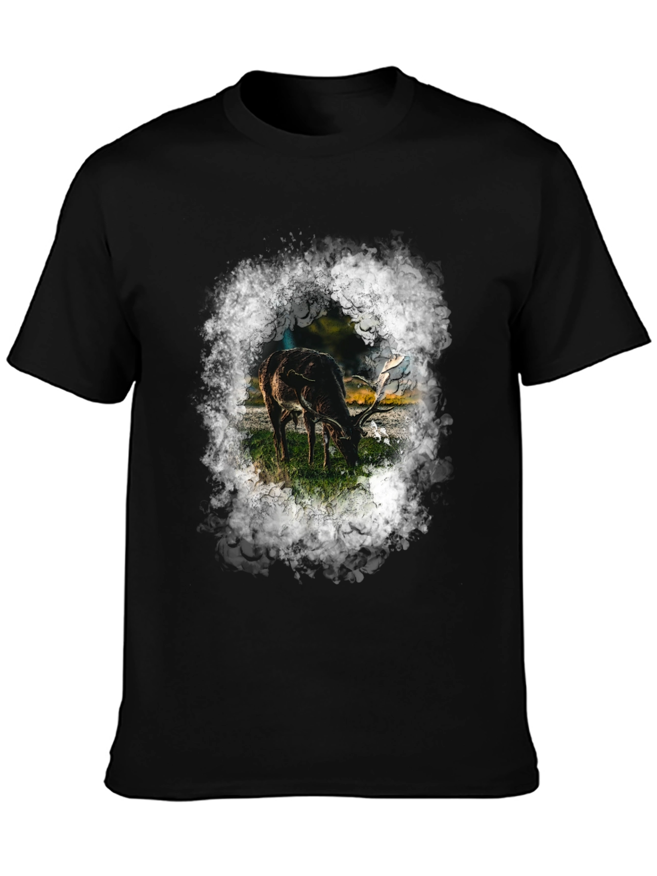 Deer Graphic T-Shirt - Wildlife Print Tee