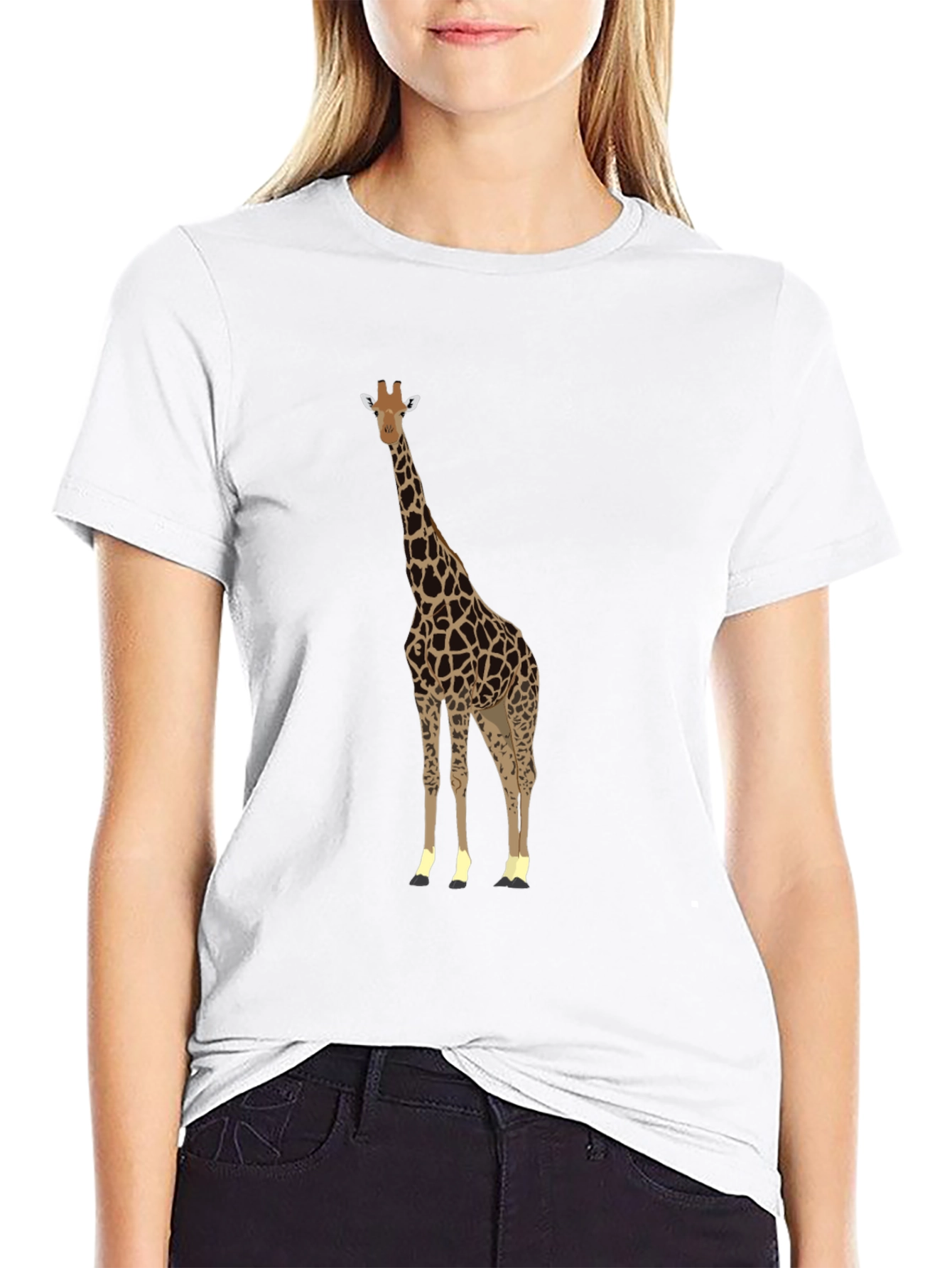 Giraffe Graphic Tee - Stylish Animal Print T-Shirt