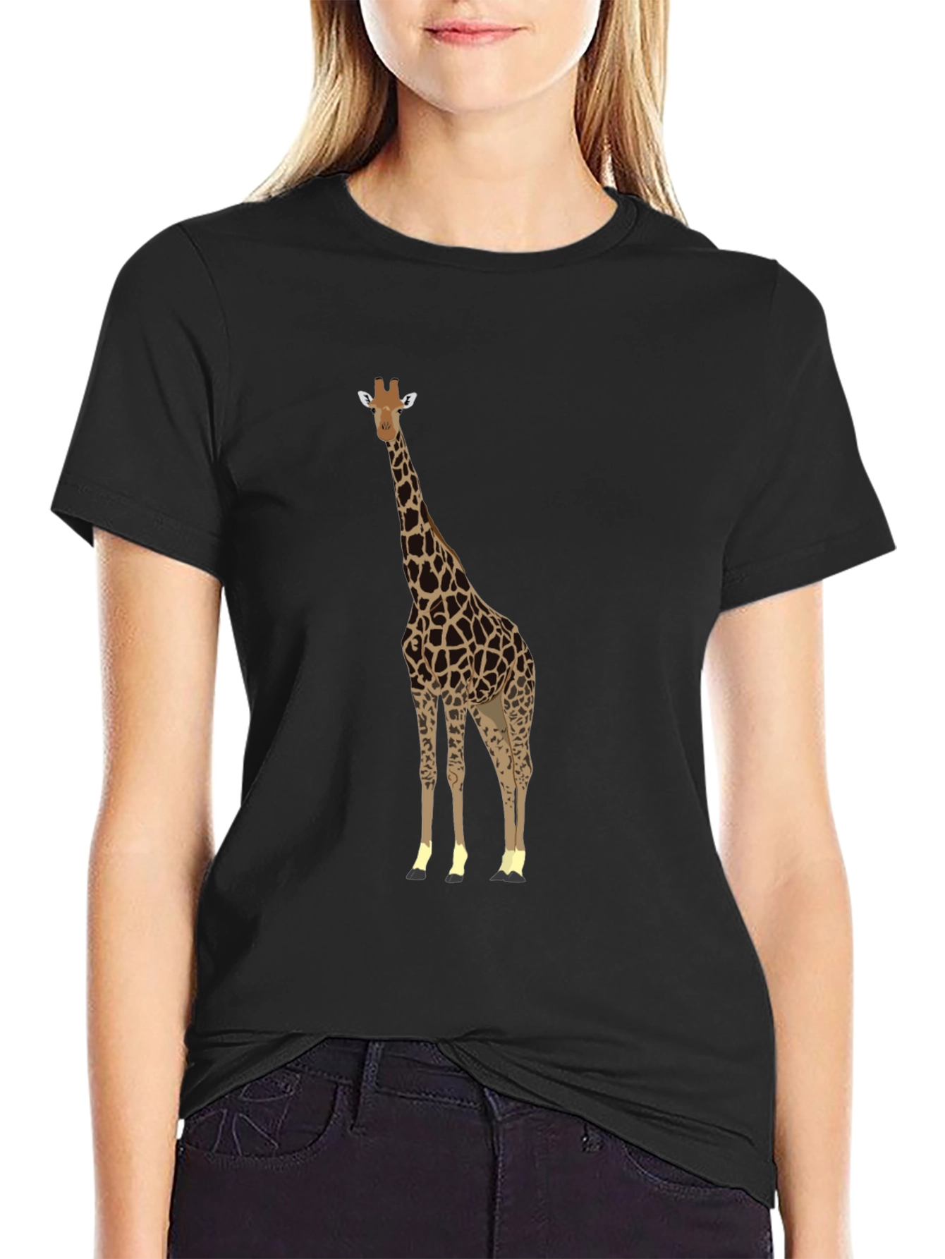 Giraffe Graphic Tee - Stylish Animal Print T-Shirt