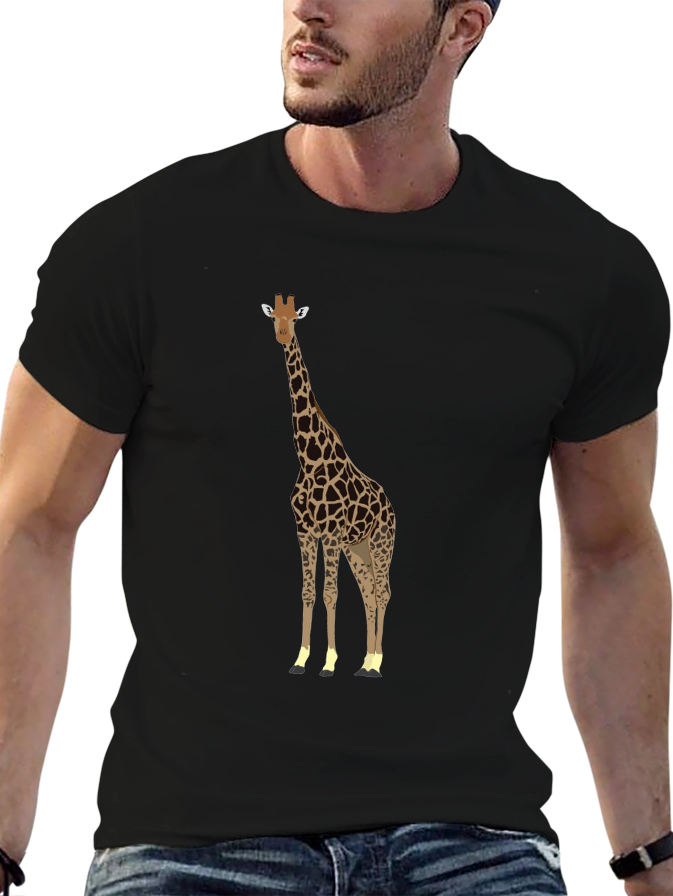 Giraffe Graphic Tee - Stylish Animal Print T-Shirt