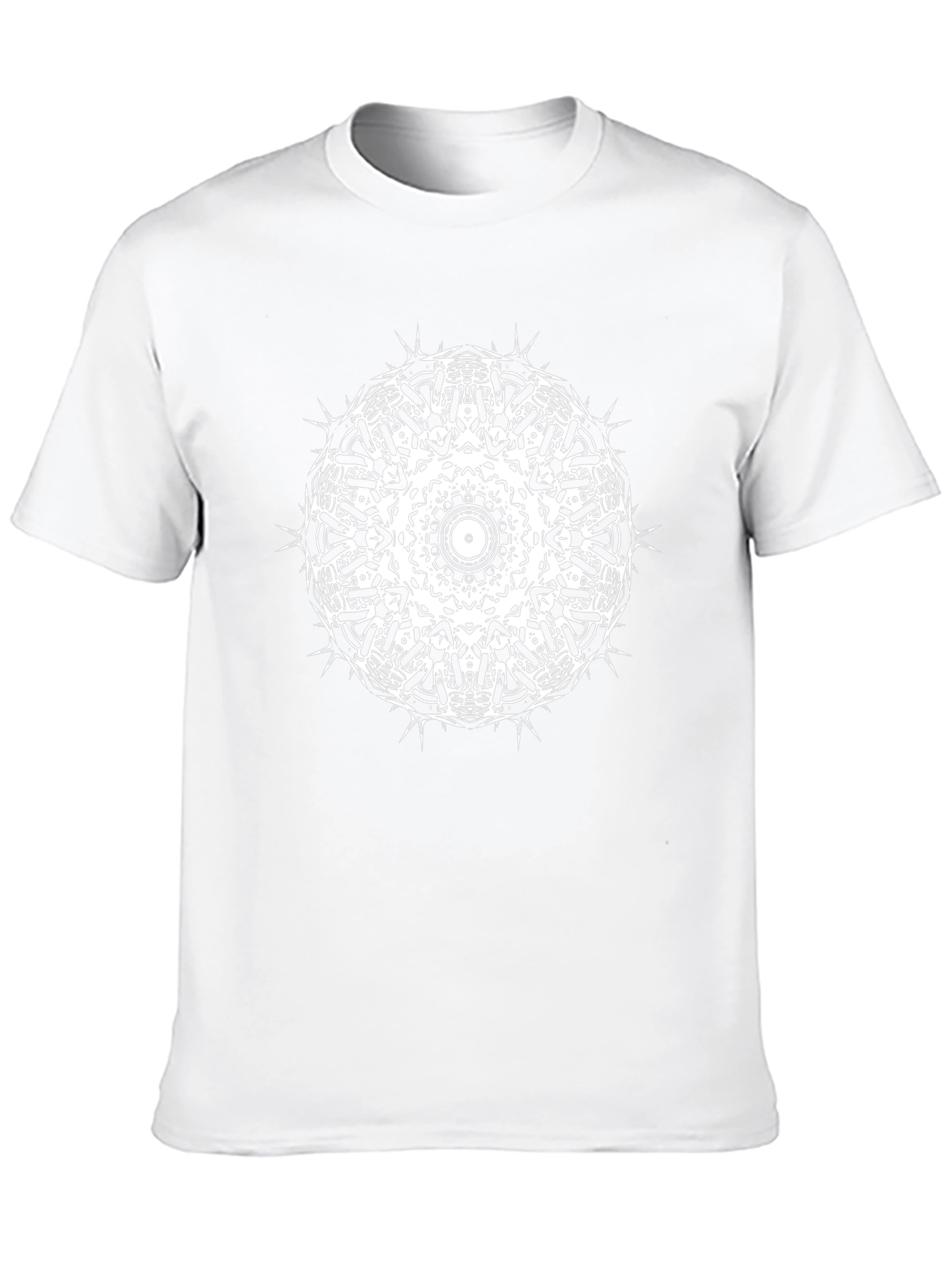 Geometric Mandala Graphic Print Black Tee
