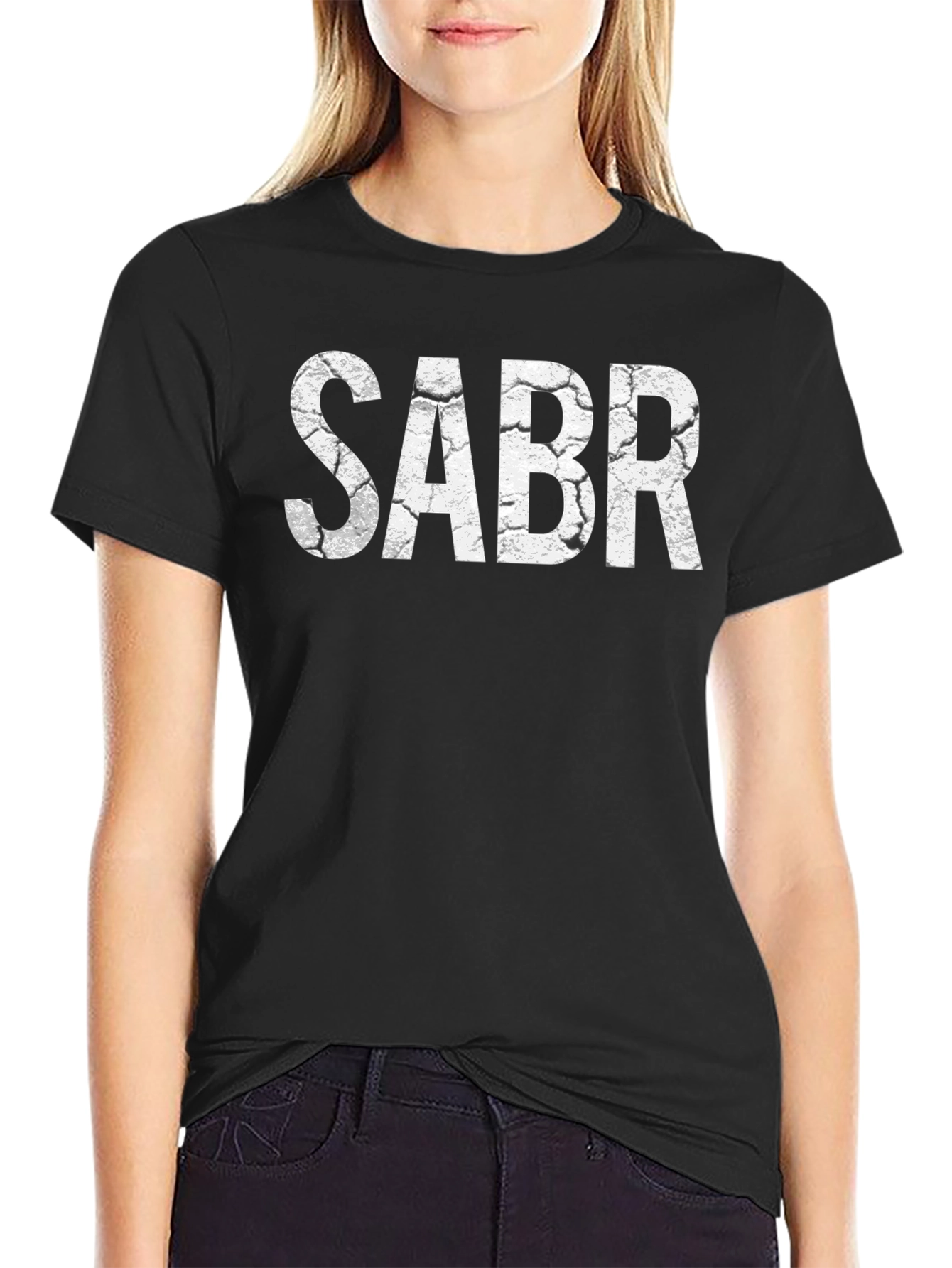 SABR Graphic Tee - Cracked Print T-Shirt