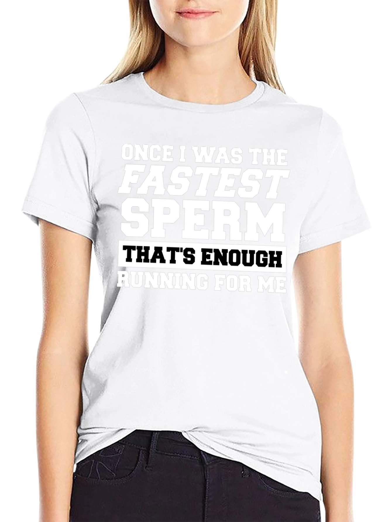 Funny Fastest Sperm Graphic Tee - Black