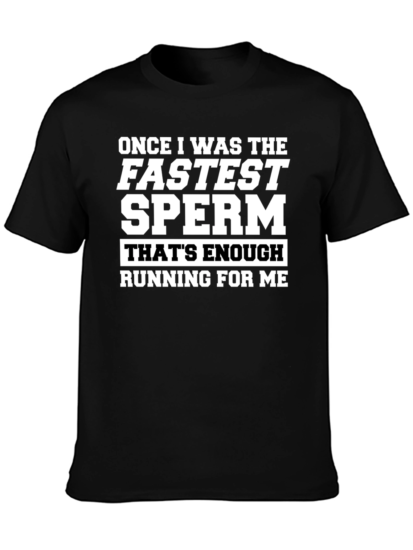 Funny Fastest Sperm Graphic Tee - Black