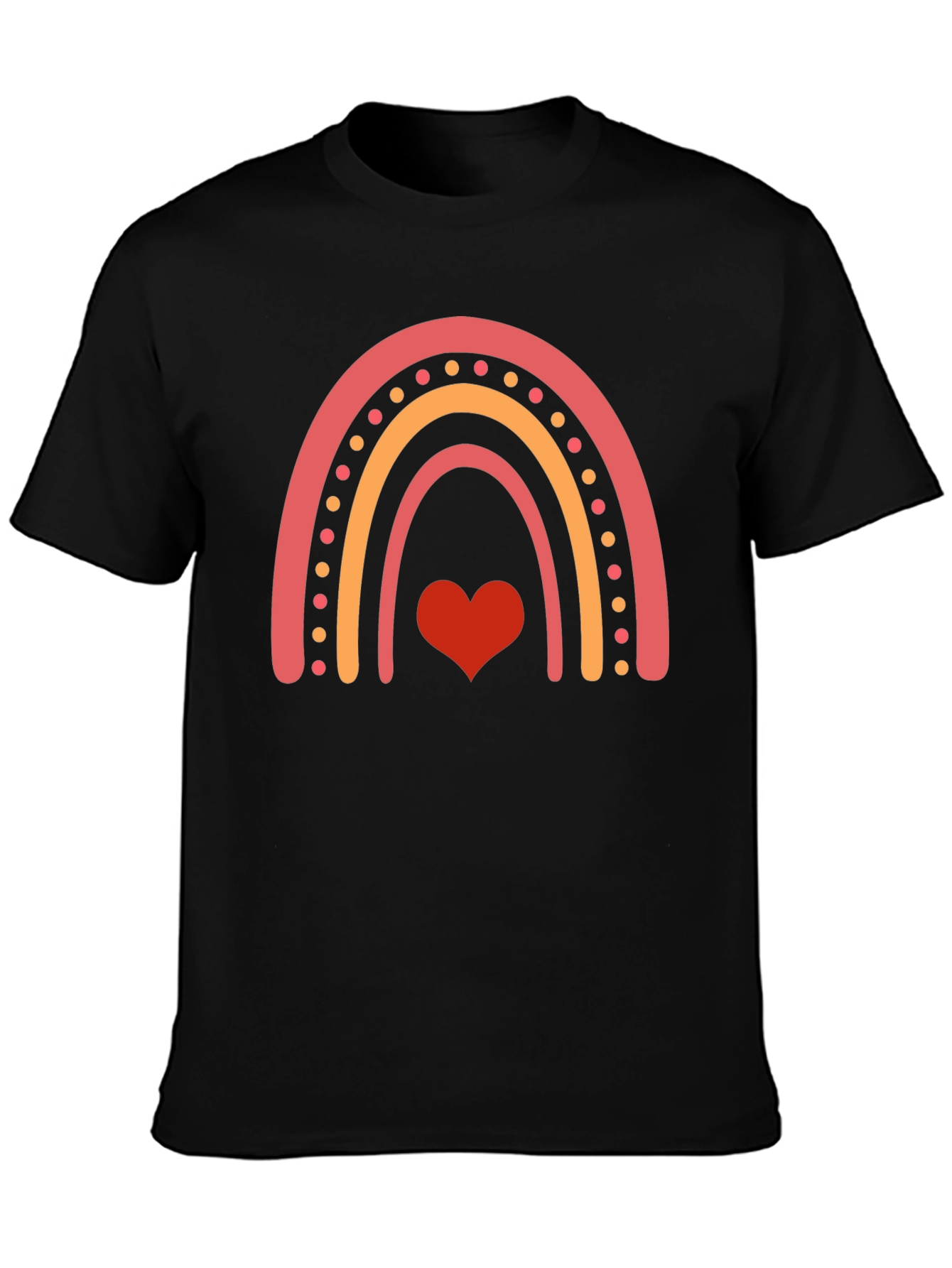 Rainbow Heart Graphic Tee - Stylish Casual Wear