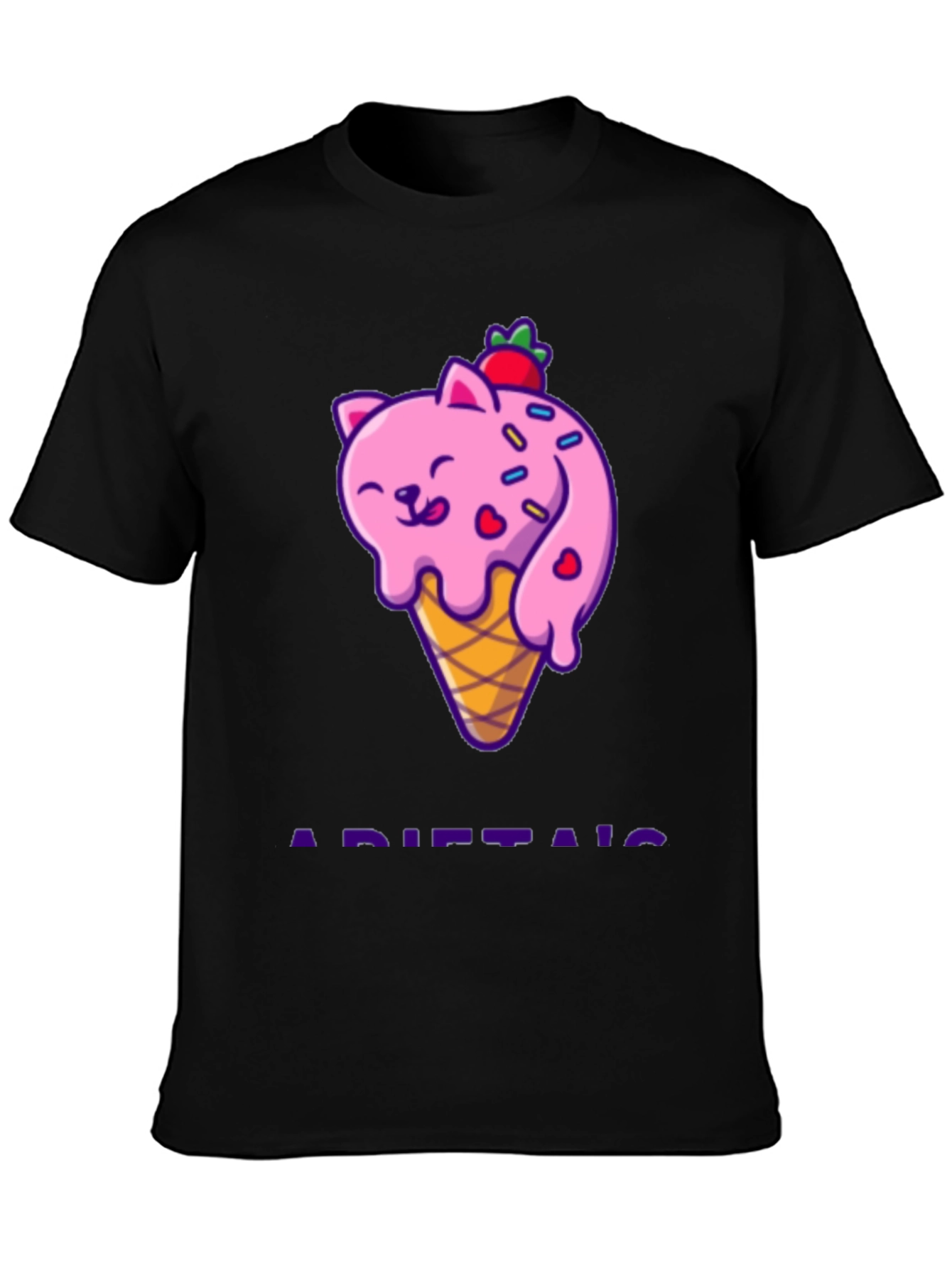 Cute Cat Ice Cream T-Shirt - Fun Novelty Tee