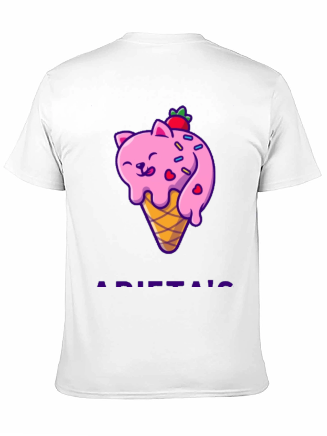 Cute Cat Ice Cream T-Shirt - Fun Novelty Tee