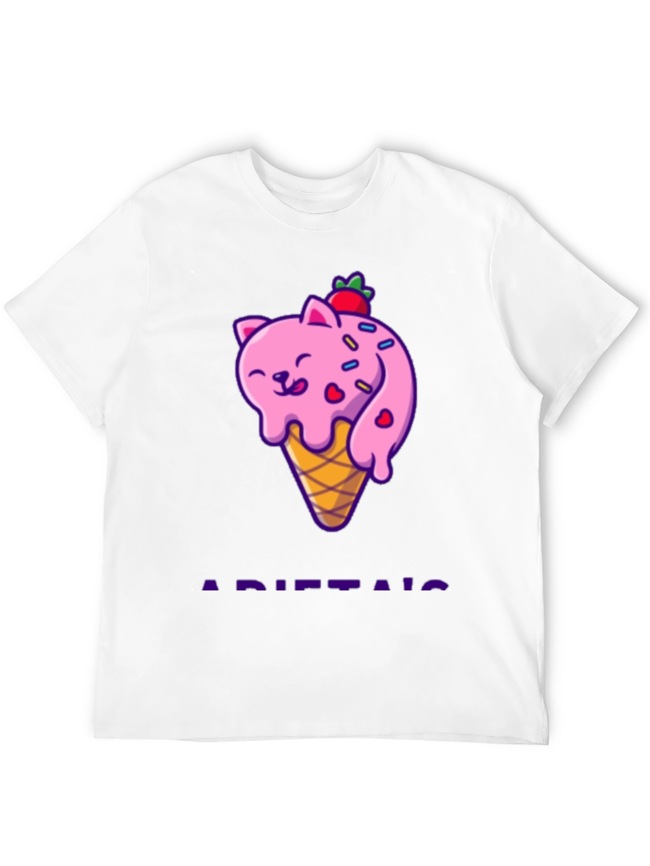 Cute Cat Ice Cream T-Shirt - Fun Novelty Tee
