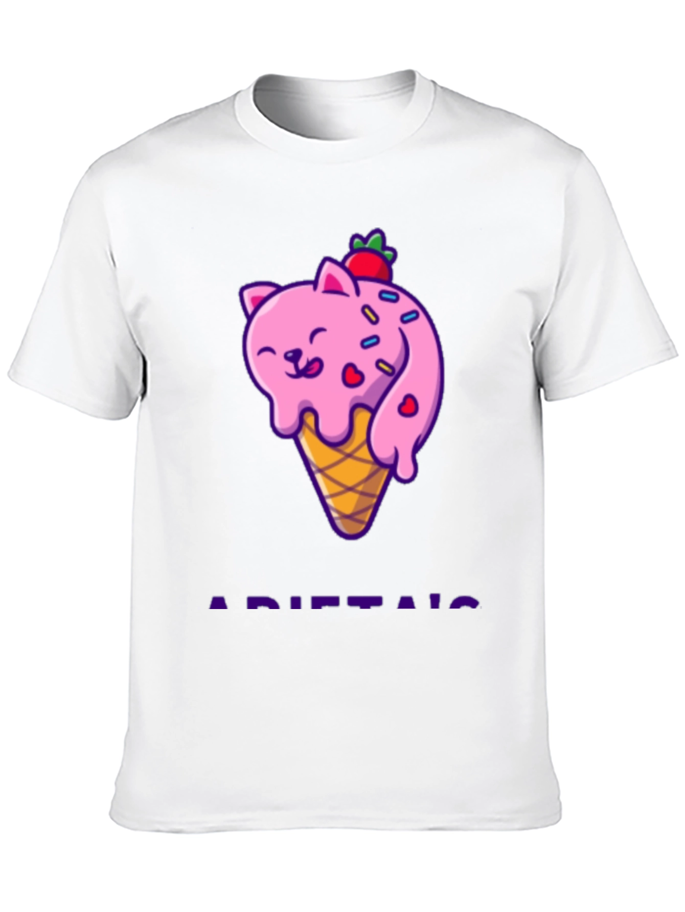 Cute Cat Ice Cream T-Shirt - Fun Novelty Tee