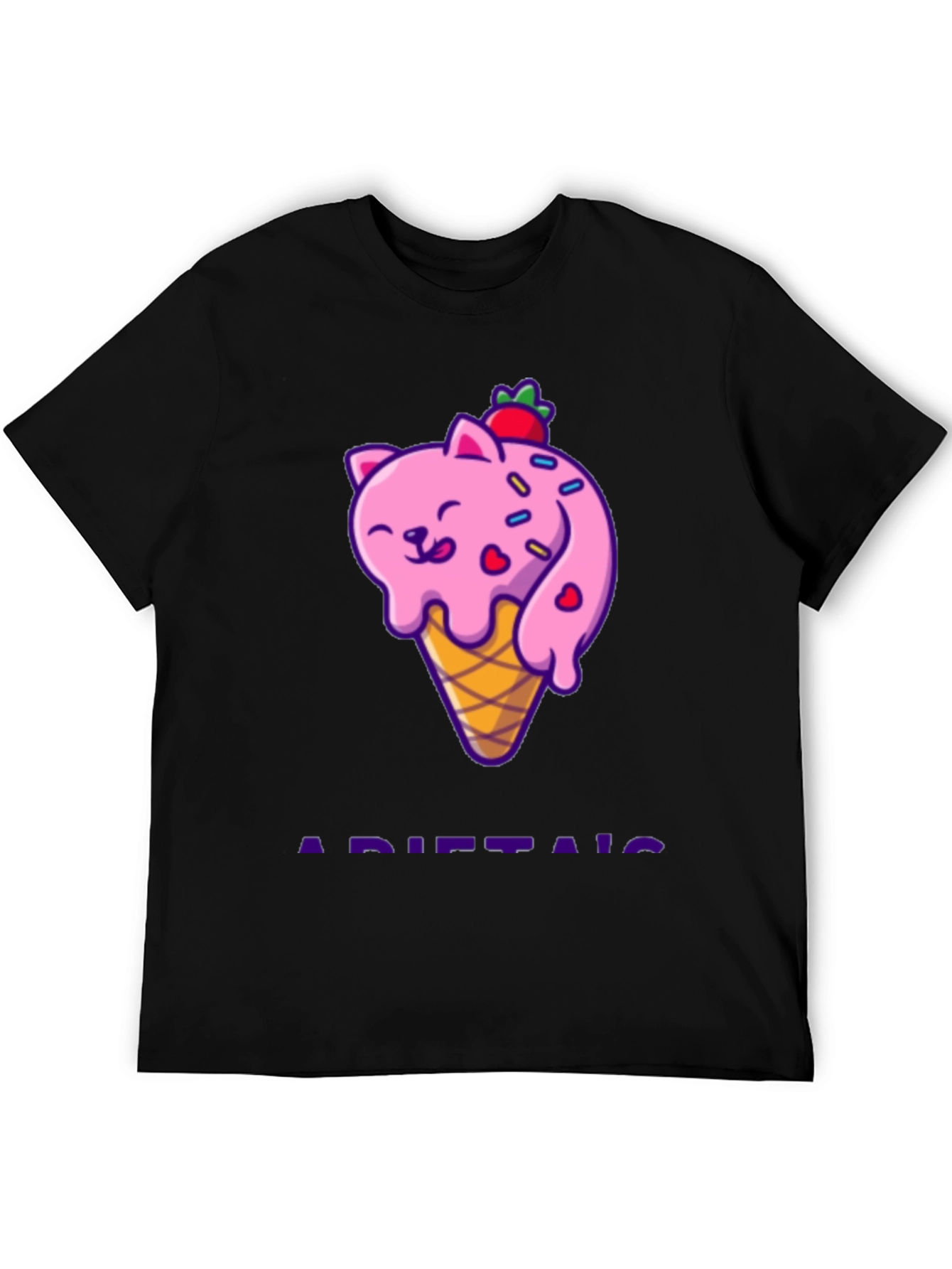 Cute Cat Ice Cream T-Shirt - Fun Novelty Tee