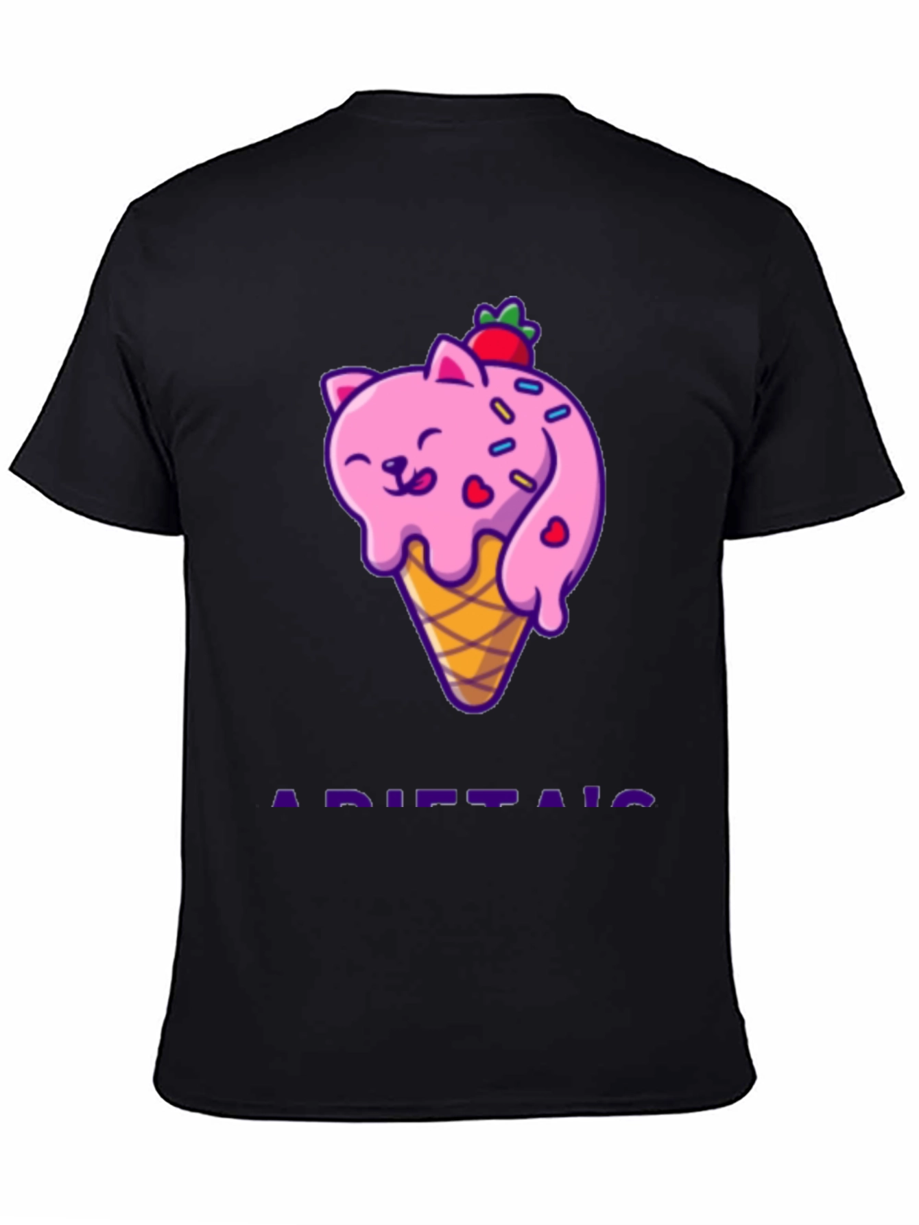 Cute Cat Ice Cream T-Shirt - Fun Novelty Tee