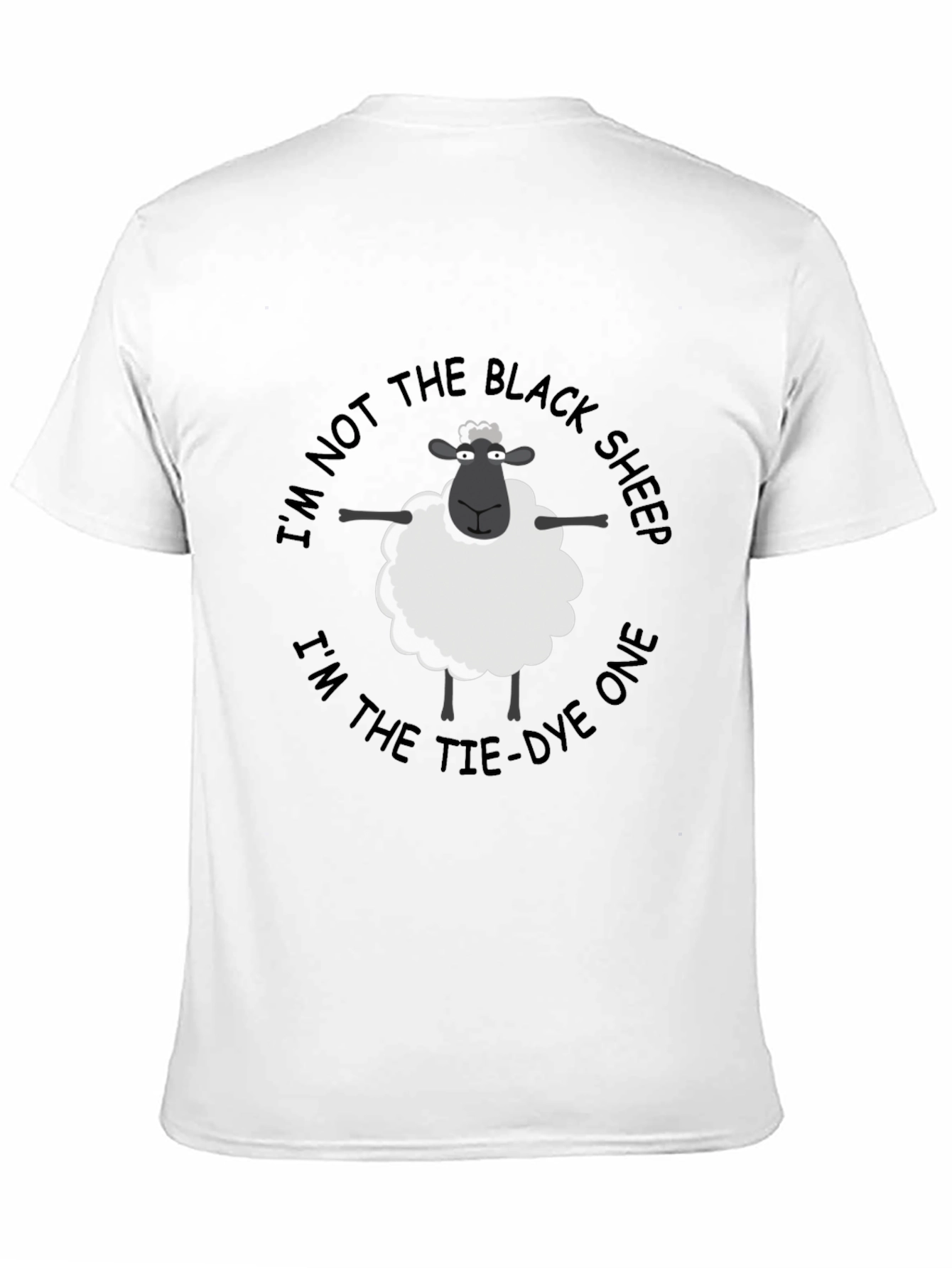 Funny Tie-Dye Sheep T-Shirt - Not the Black Sheep