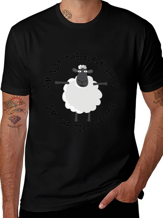 Funny Tie-Dye Sheep T-Shirt - Not the Black Sheep