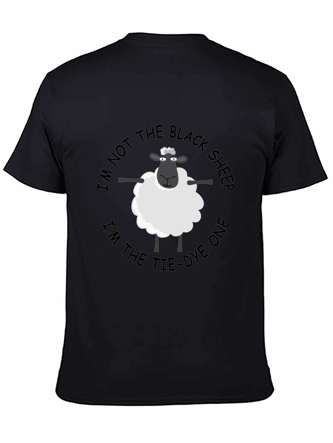 Funny Tie-Dye Sheep T-Shirt - Not the Black Sheep