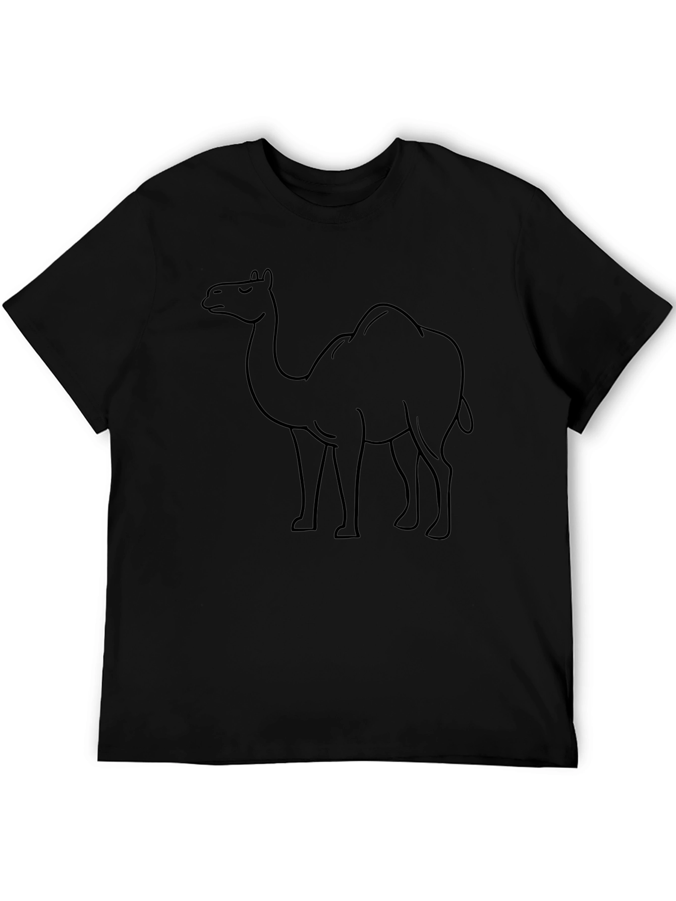 Camel Outline Graphic Tee - Unisex Black T-Shirt
