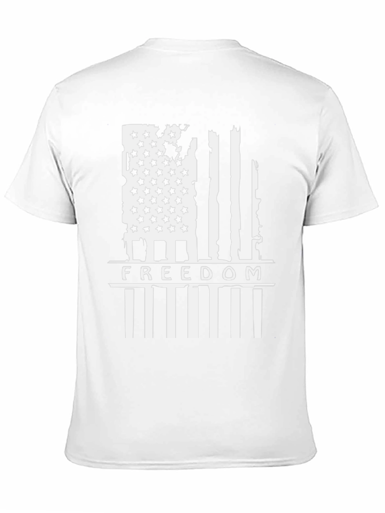 Distressed American Flag Freedom Graphic Tee - Black