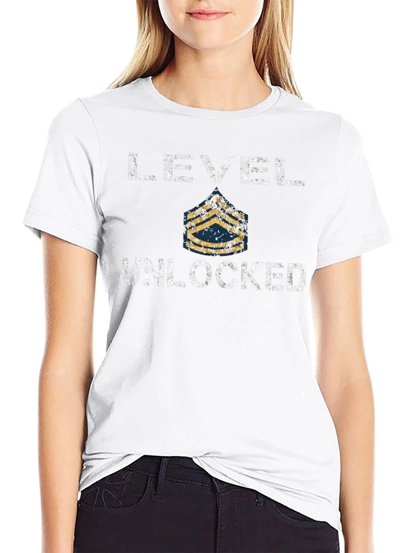 Level Unlocked T-Shirt - Military Sergeant Stripes