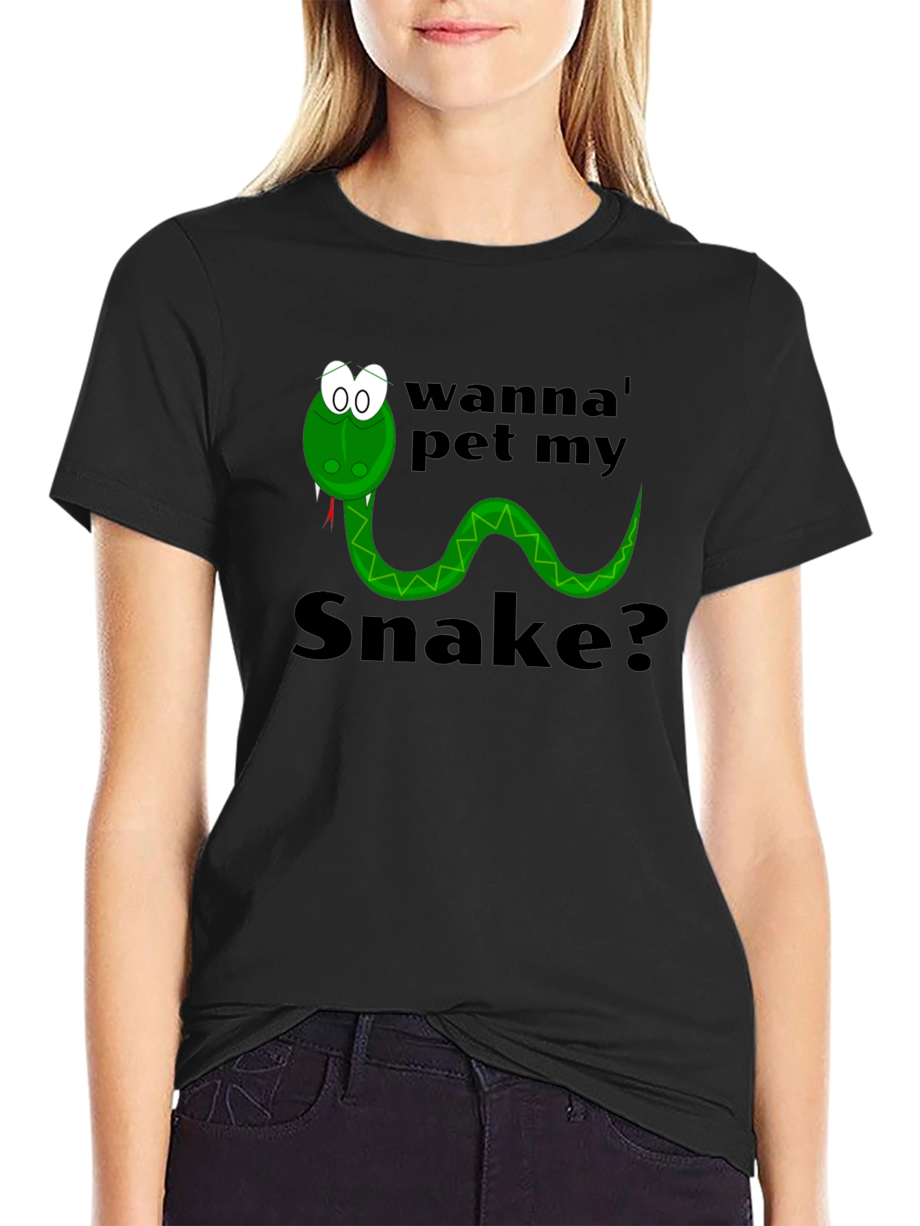 Wanna Pet My Snake? Funny Graphic Tee
