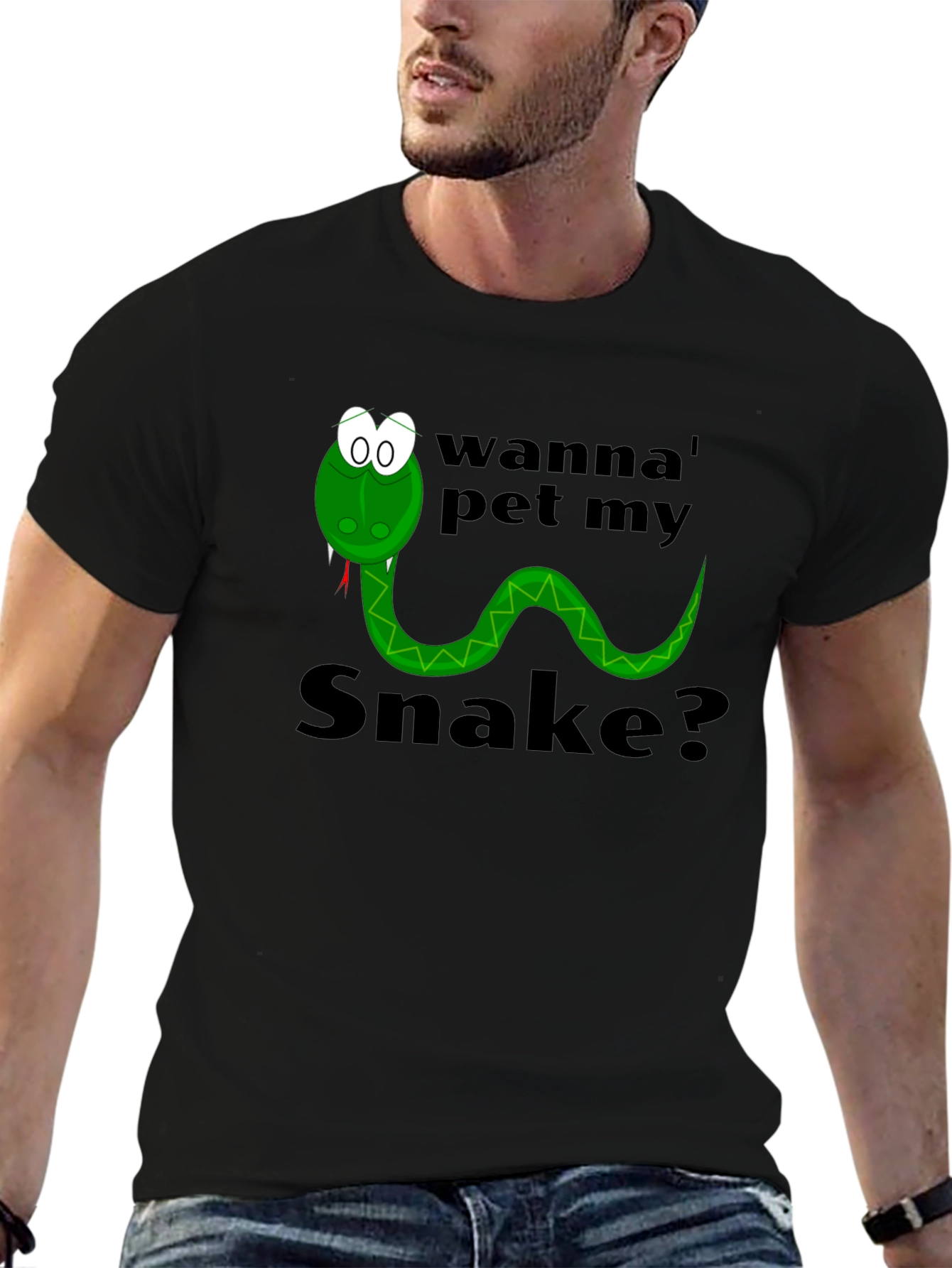 Wanna Pet My Snake? Funny Graphic Tee