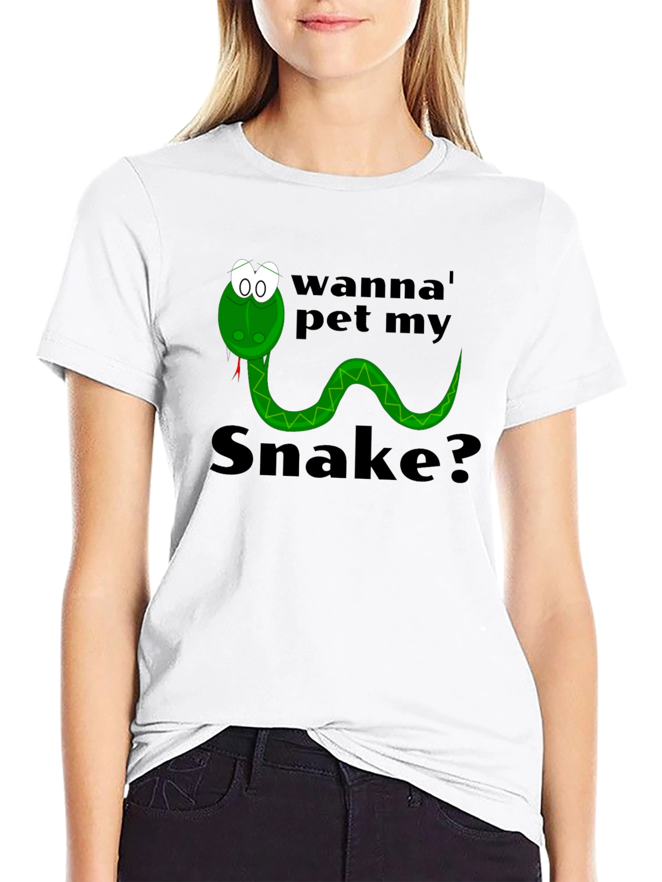Wanna Pet My Snake? Funny Graphic Tee