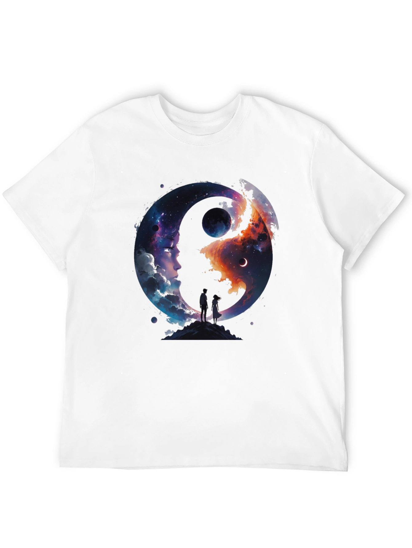 Yin Yang Space Graphic T-Shirt