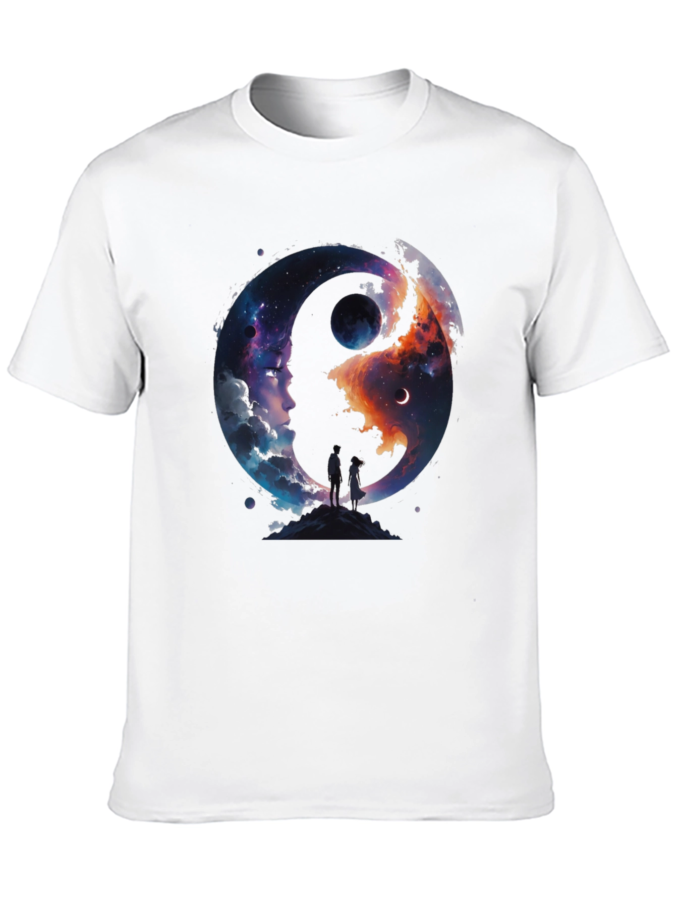 Yin Yang Space Graphic T-Shirt