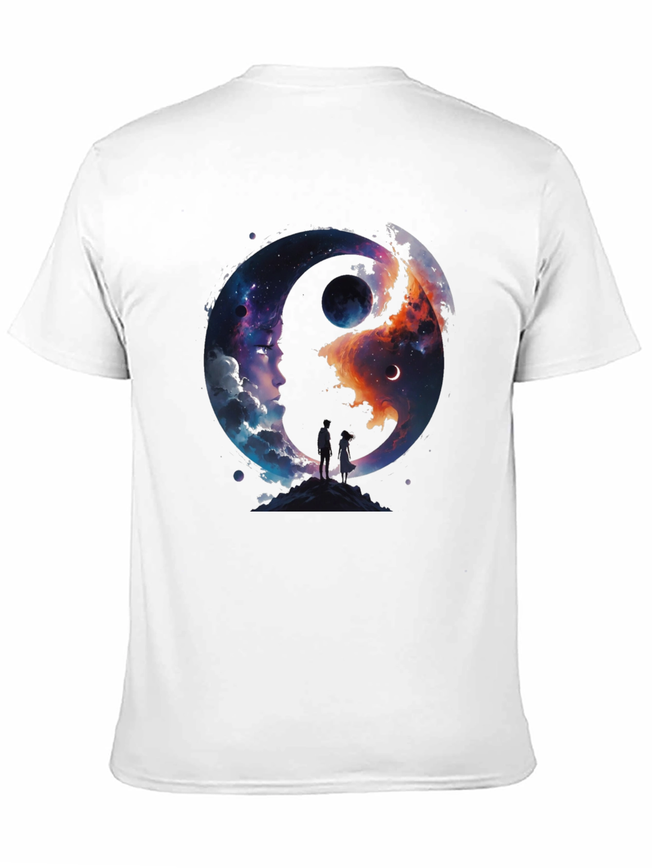 Yin Yang Space Graphic T-Shirt