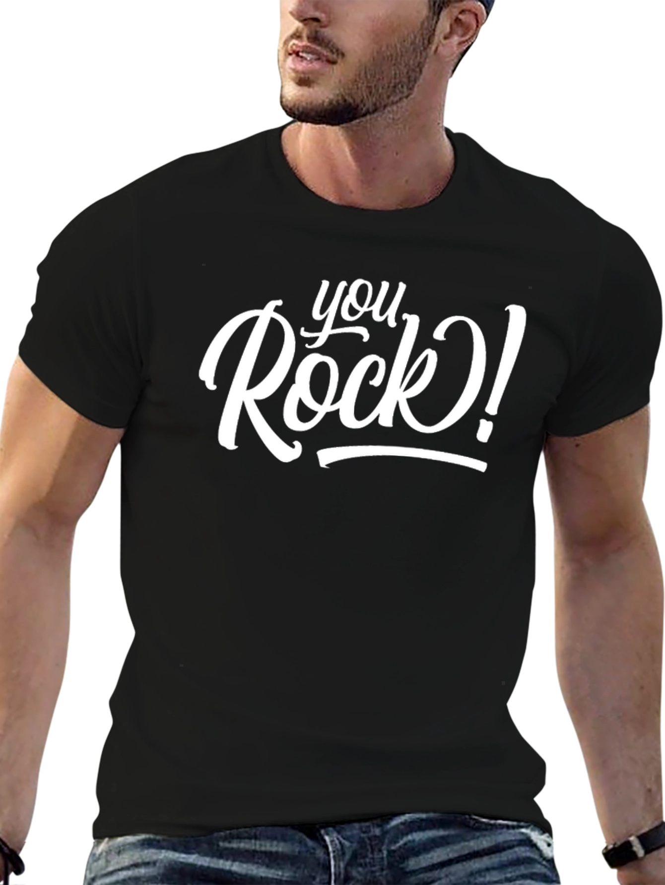 You Rock! Black Graphic T-Shirt