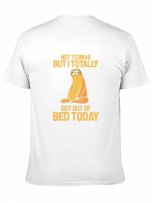 Funny Sloth T-Shirt - Got Out Of Bed Today