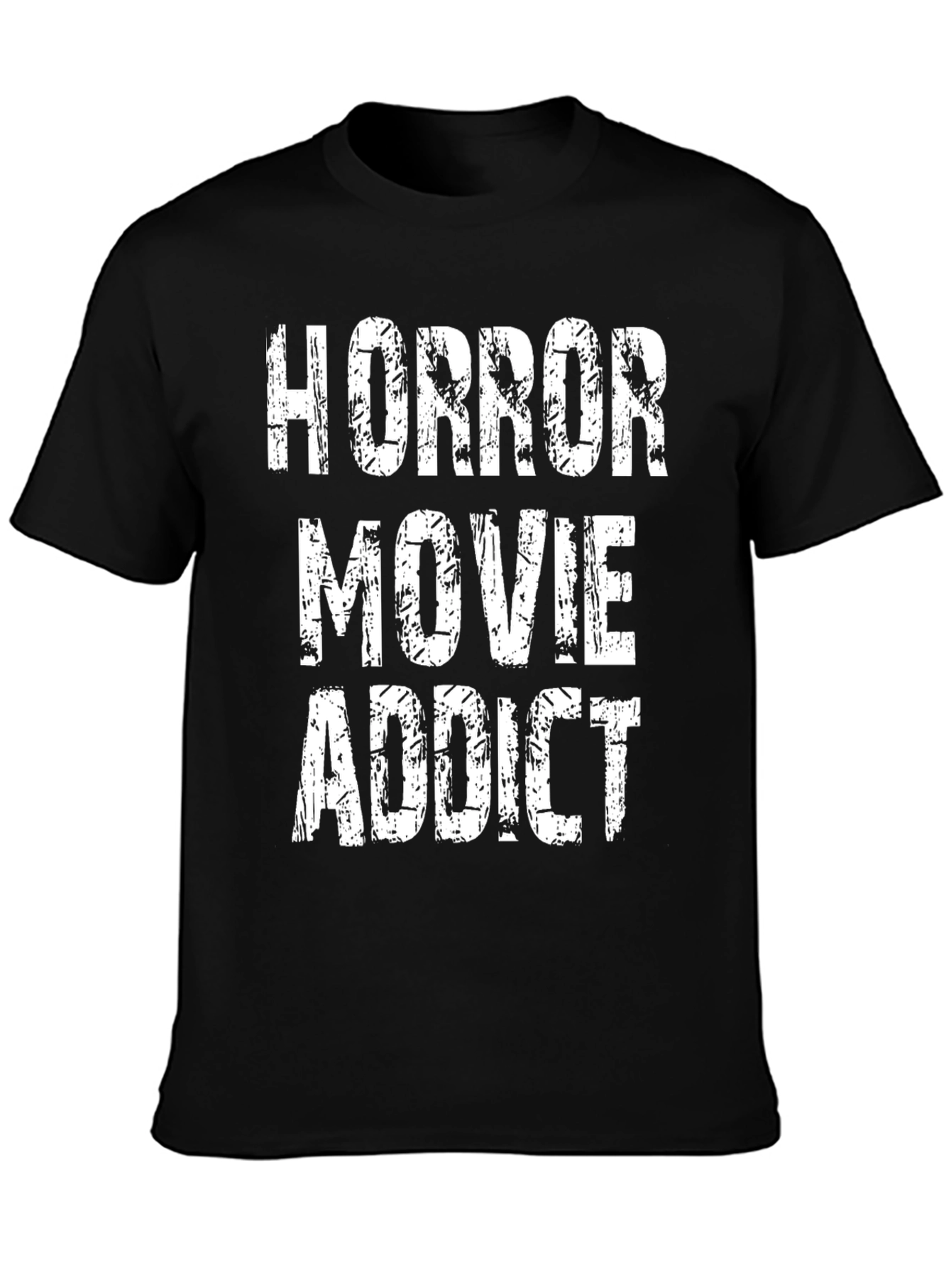 Horror Movie Addict Black T-Shirt