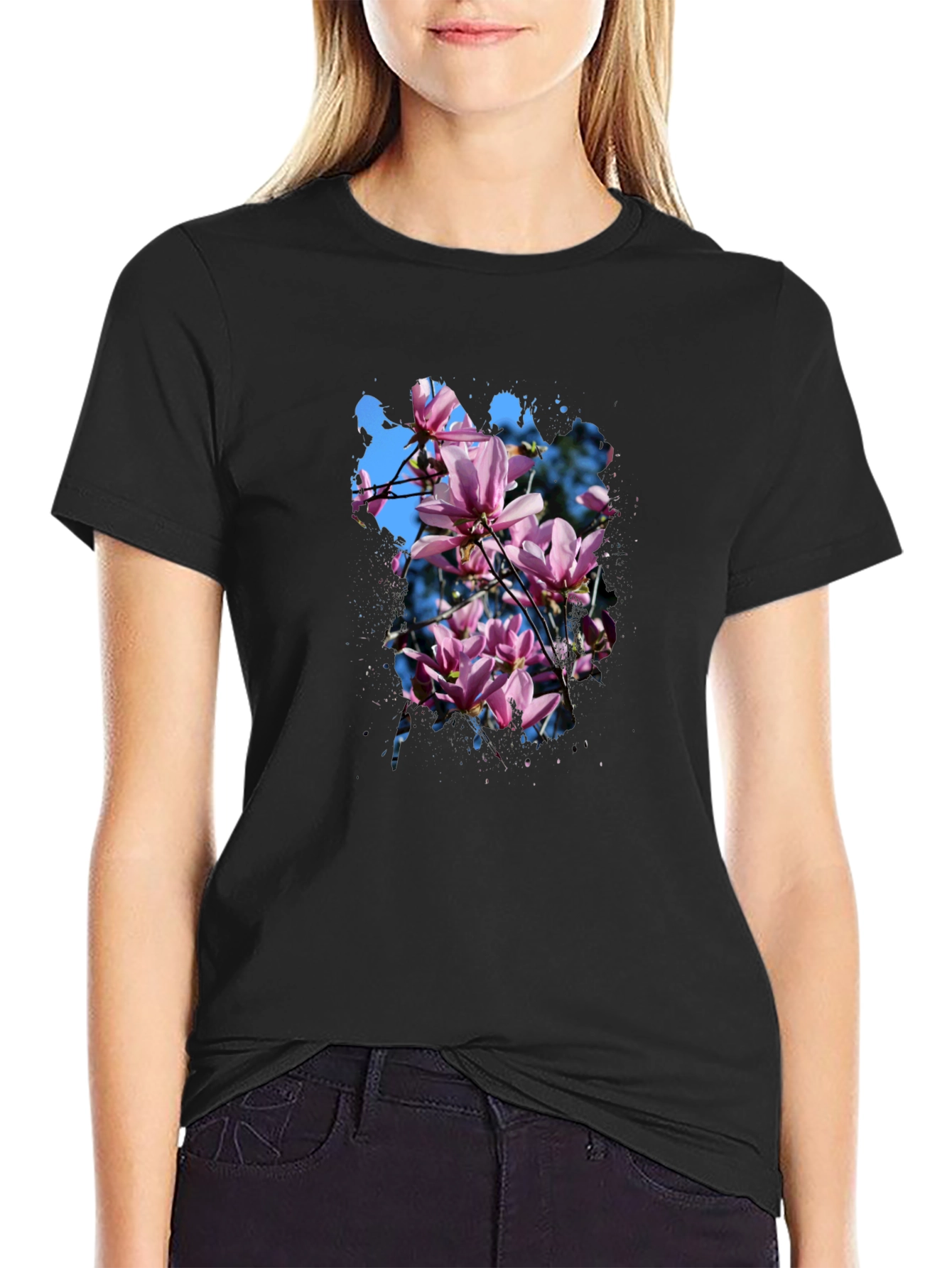 Floral Magnolia Blossom T-Shirt - Stylish Mens Tee