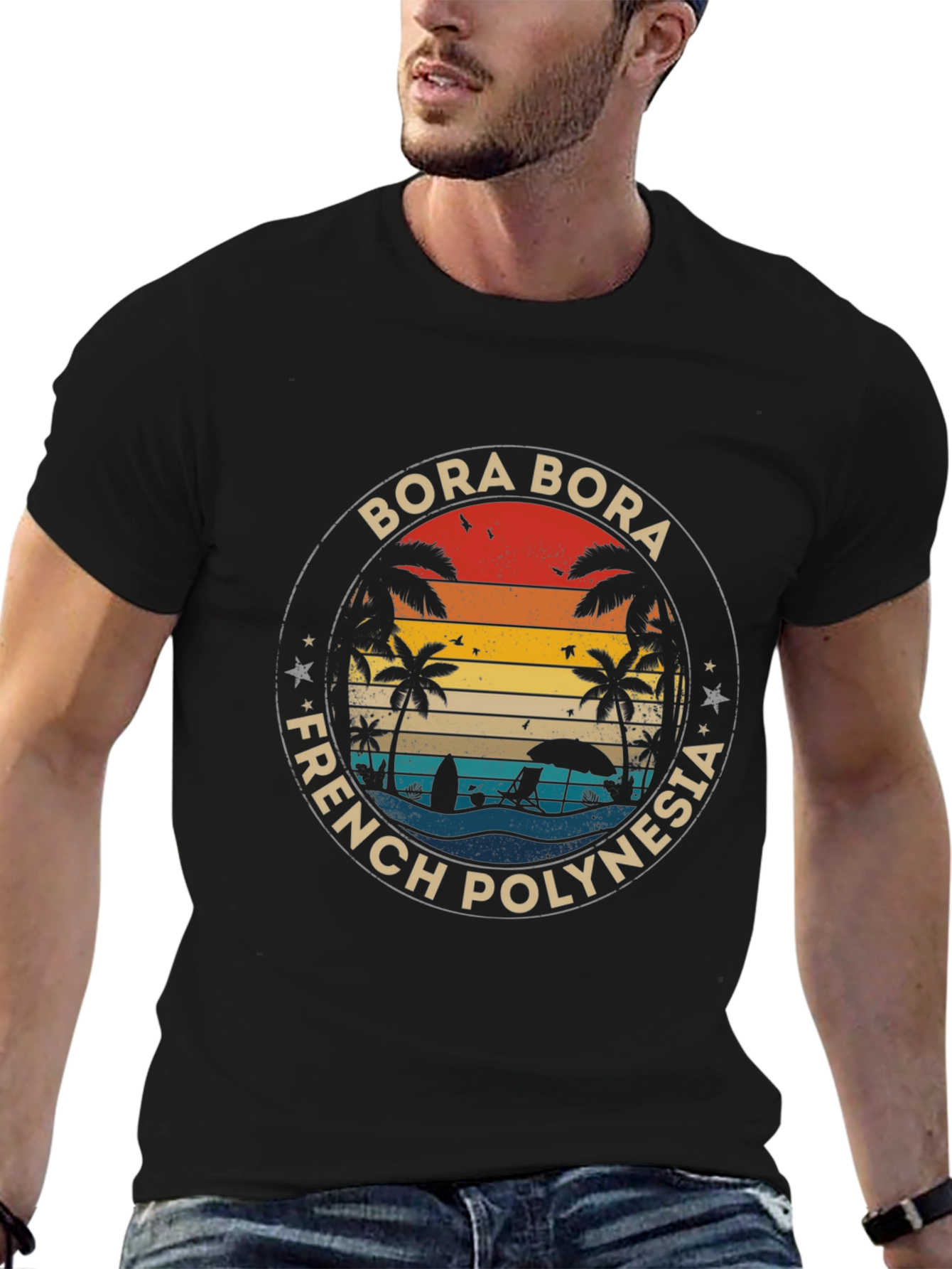 Bora Bora French Polynesia Retro T-Shirt
