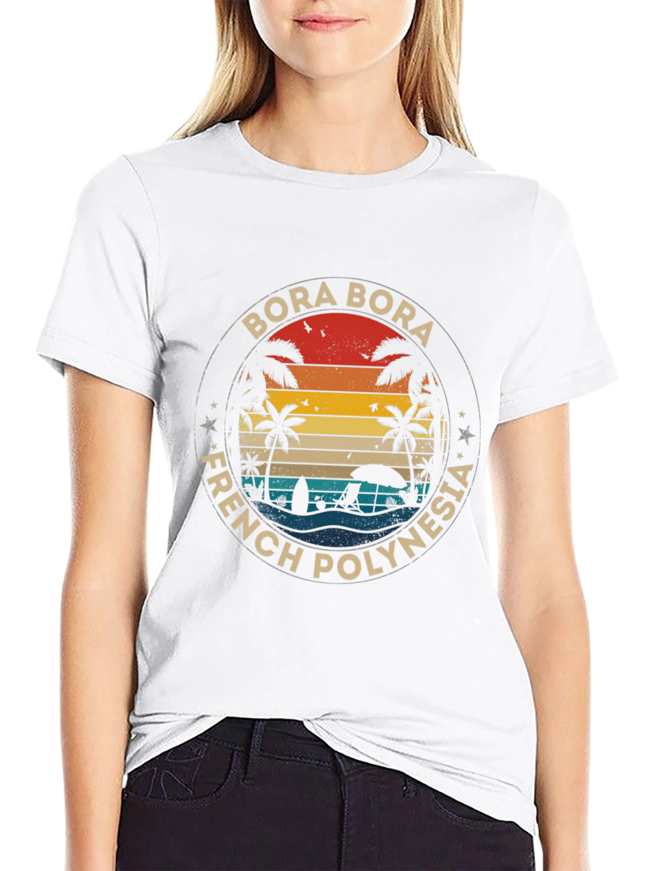Bora Bora French Polynesia Retro T-Shirt