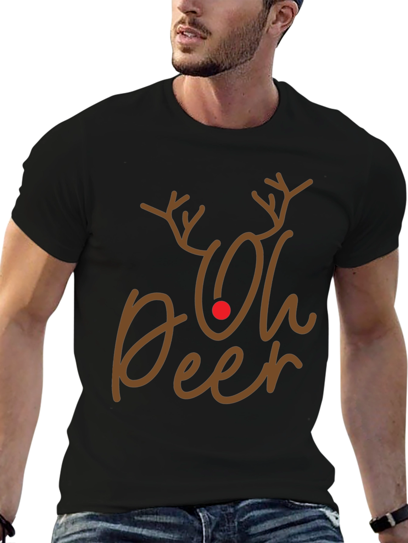 Oh Deer Christmas Graphic Tee - Holiday Season Shirt