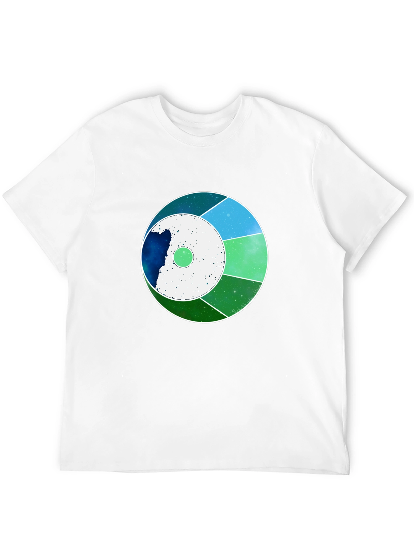 Abstract Graphic Tee - Modern Design Black Shirt