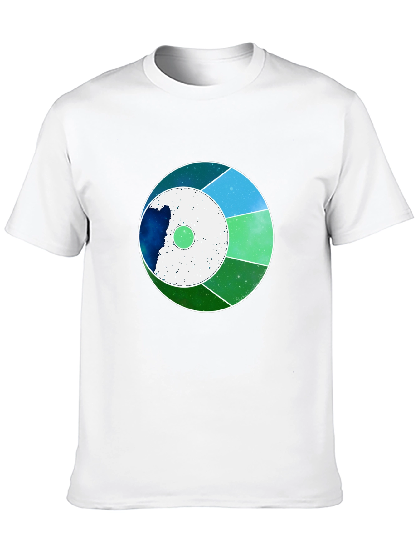 Abstract Graphic Tee - Modern Design Black Shirt