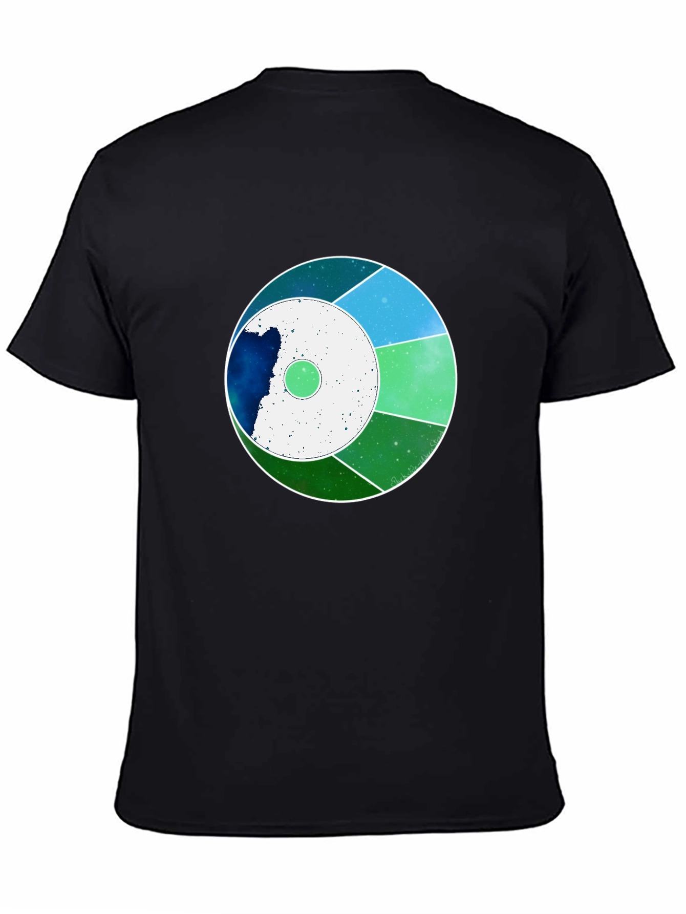 Abstract Graphic Tee - Modern Design Black Shirt