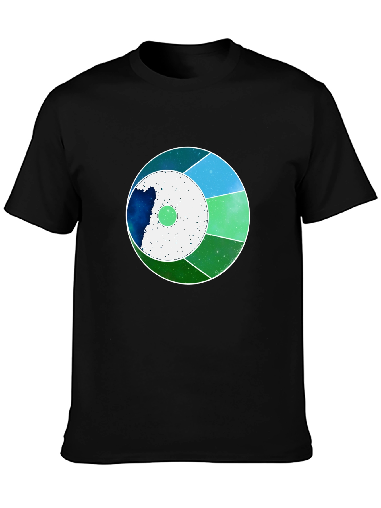 Abstract Graphic Tee - Modern Design Black Shirt