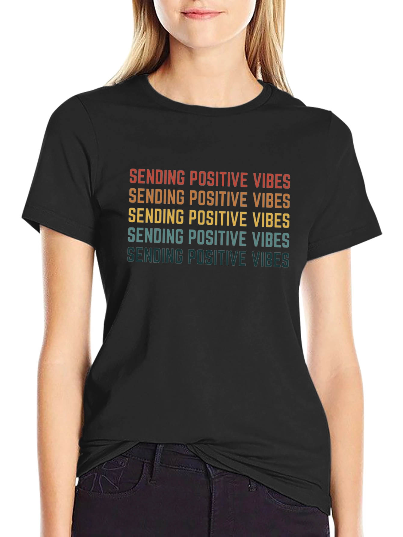 Positive Vibes Retro T-Shirt