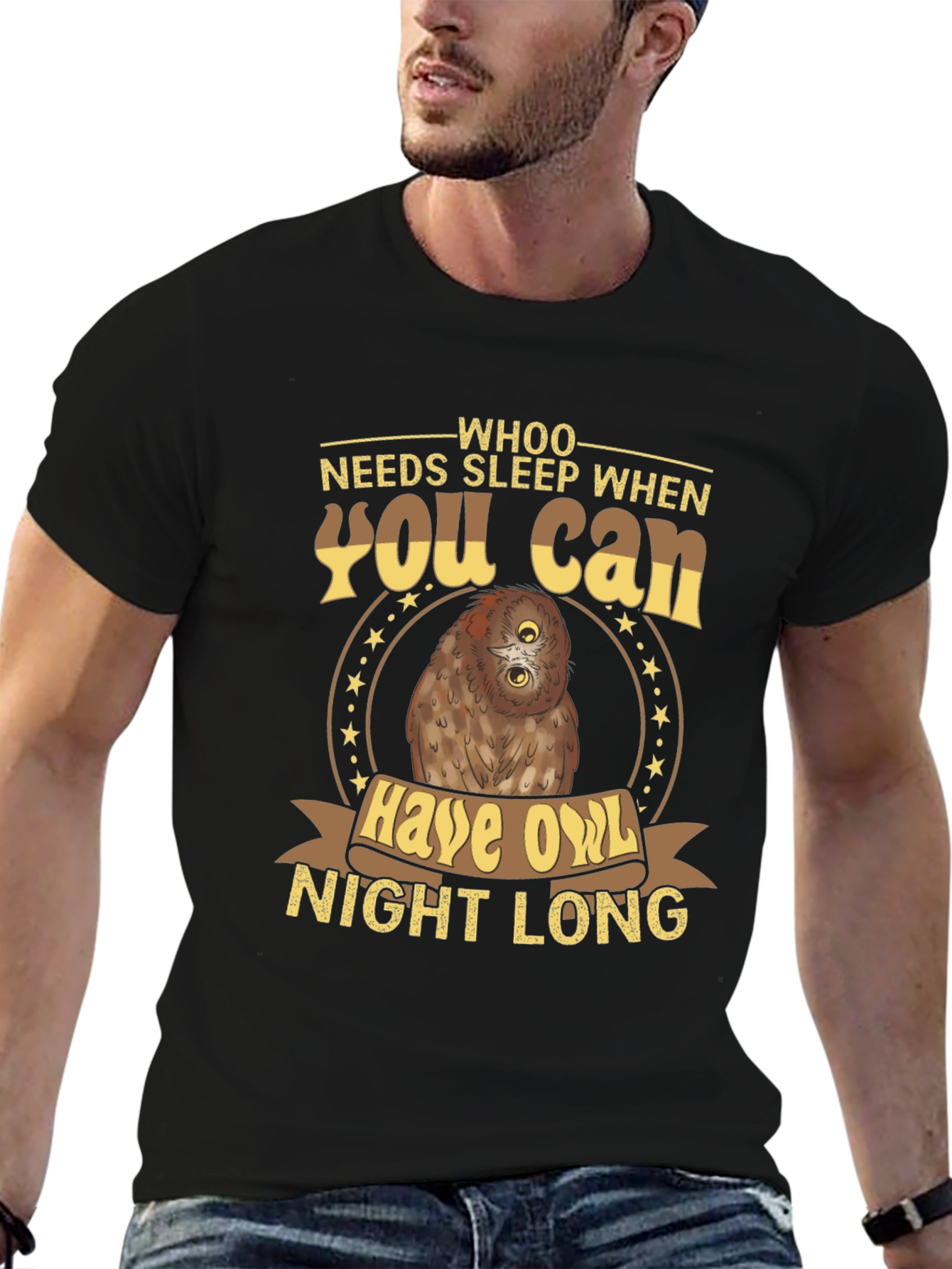 Whoo Needs Sleep Owl T-Shirt