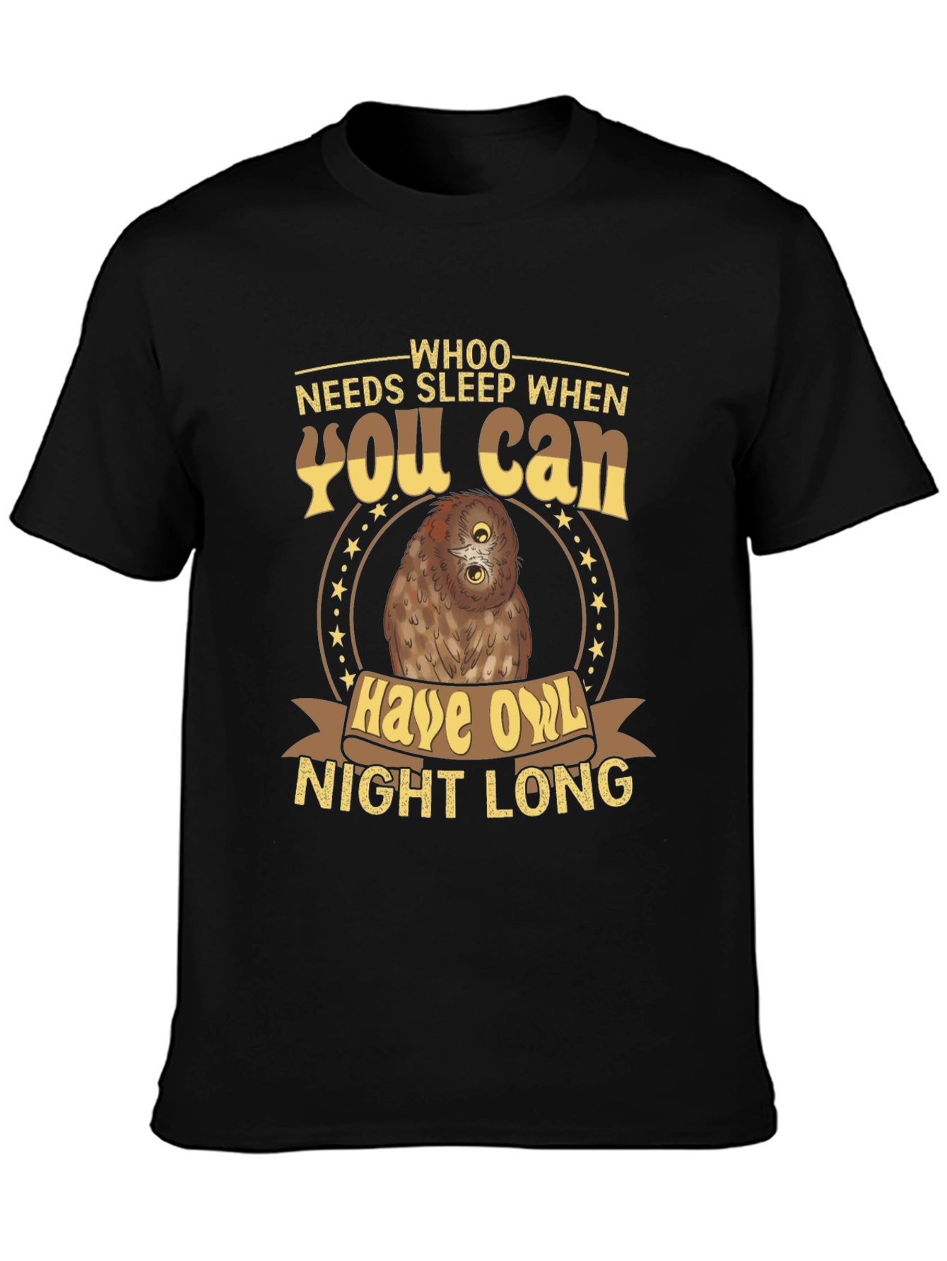 Whoo Needs Sleep Owl T-Shirt