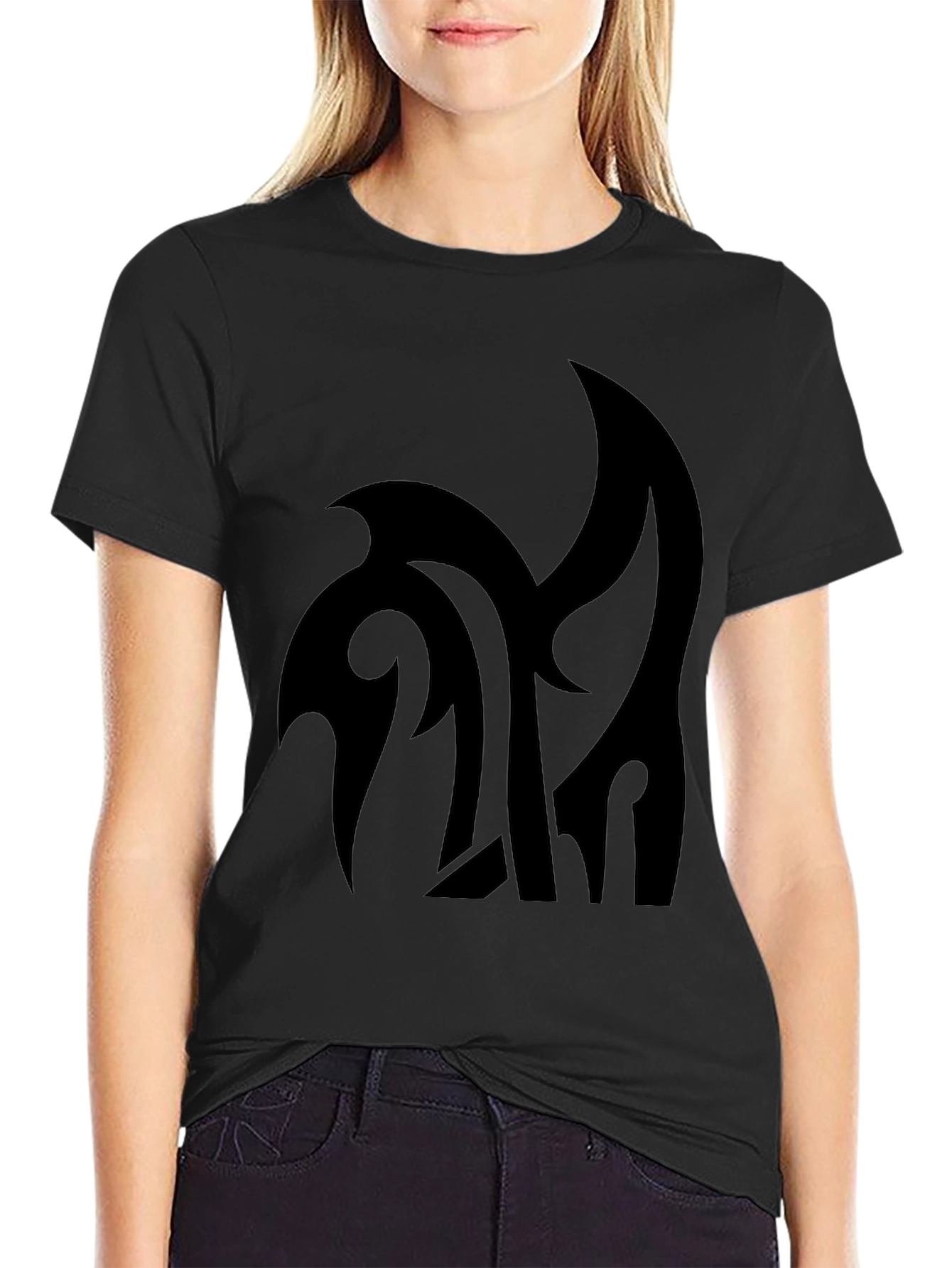 Stylish Black Graphic Tee - Modern Design